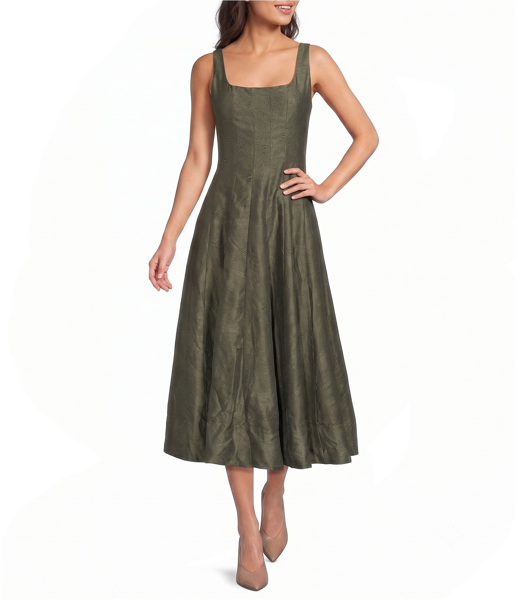 ladies olive green dress Ruched Maxi - Maxi Dresses US4 Model Information Bonvoyette Women's Olive Green Ruched