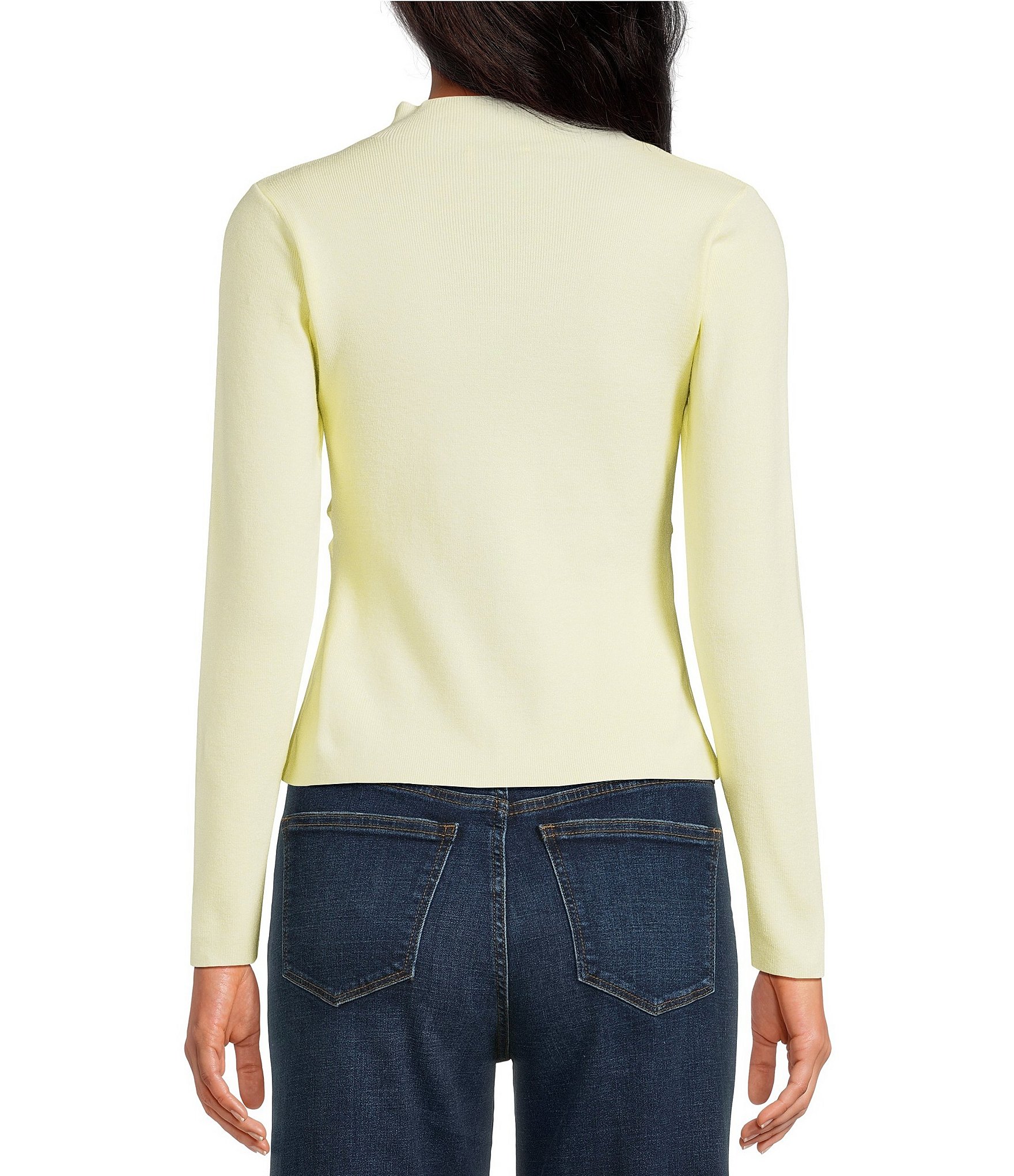 Lucy Paris Bridge Ruffle Scoop Neck Long Sleeve Sweater