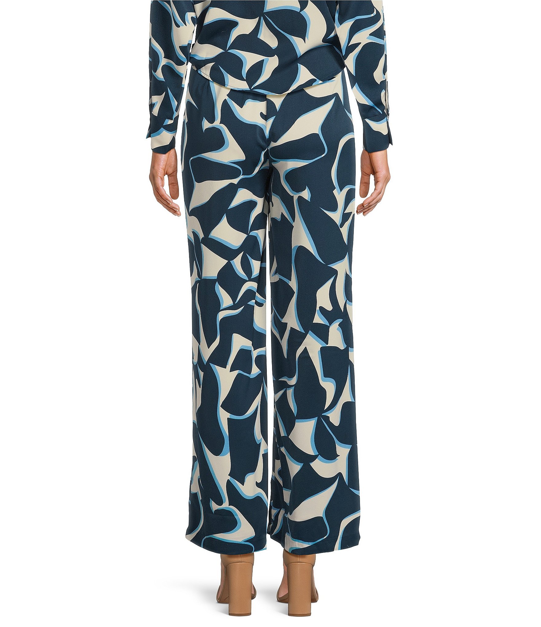 Lucy Paris Coordinating Rue Geo Print Wide Leg Pants