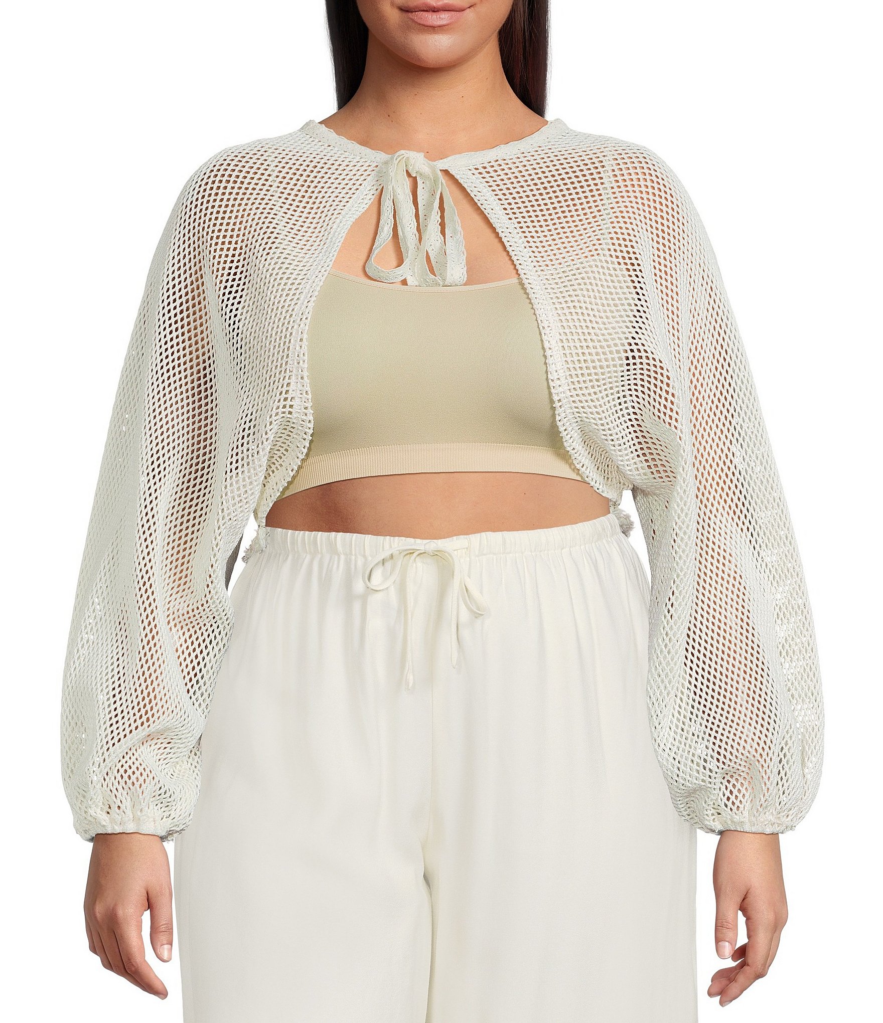 Lucy Paris Plus Dual Reversible Crochet Top