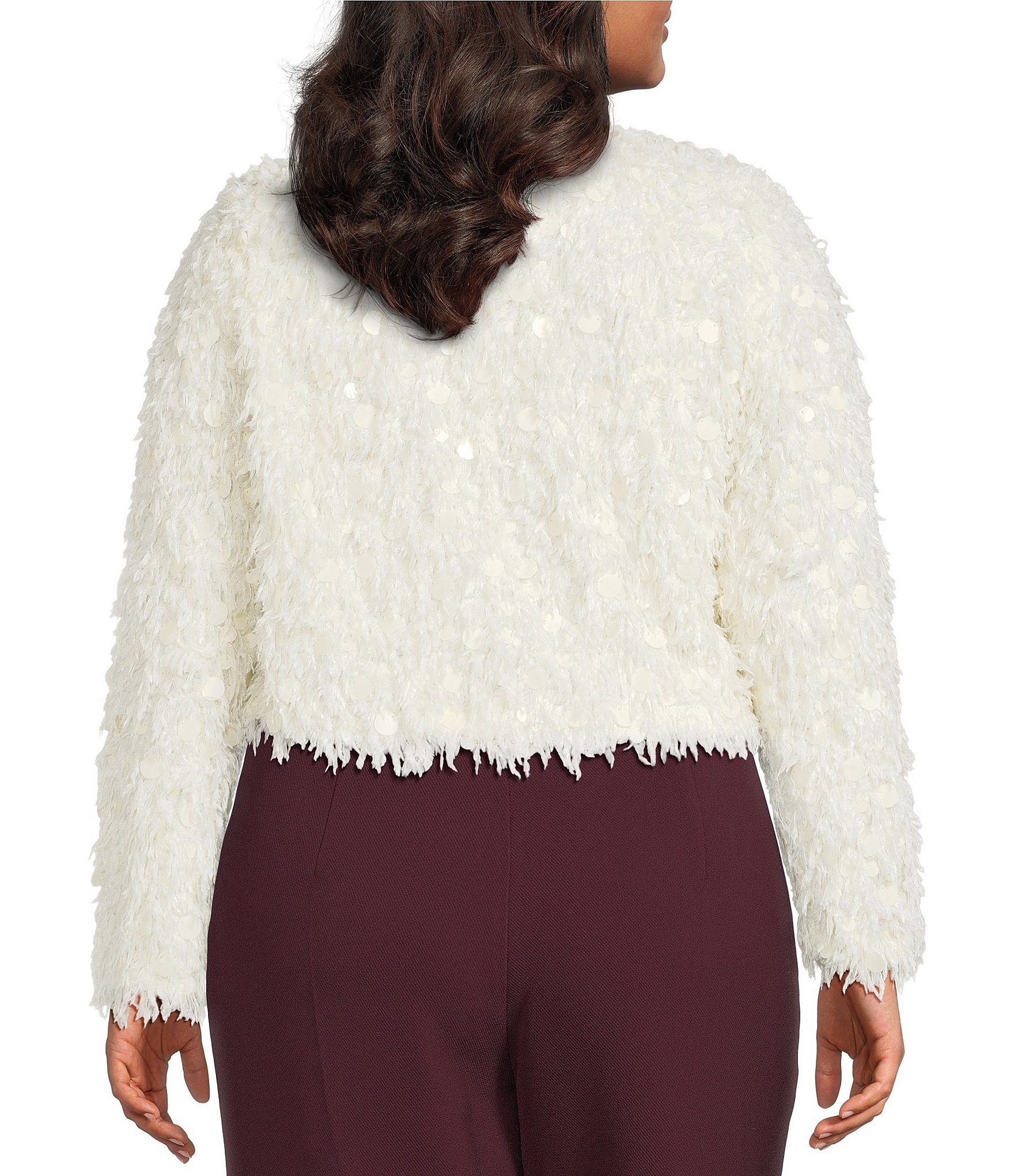 Lucy Paris Plus Fuzzy Sequin Sweater