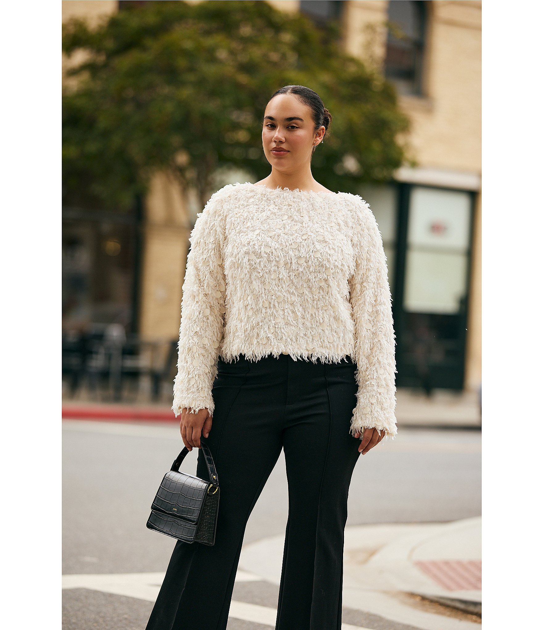 Lucy Paris Plus Fuzzy Sequin Sweater