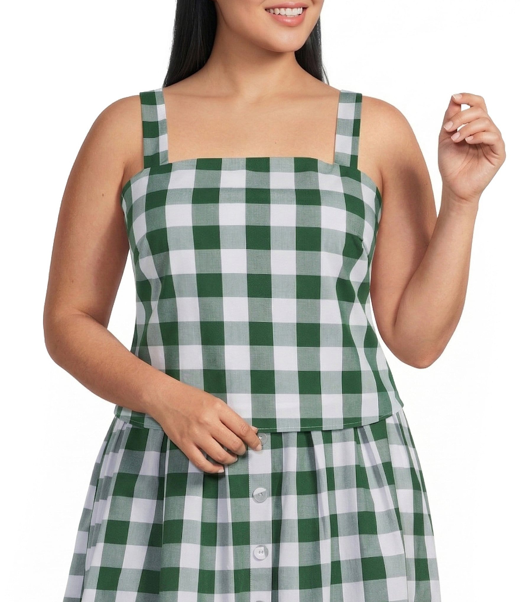 pornstar in green dress Spencer Green Gingham Dress