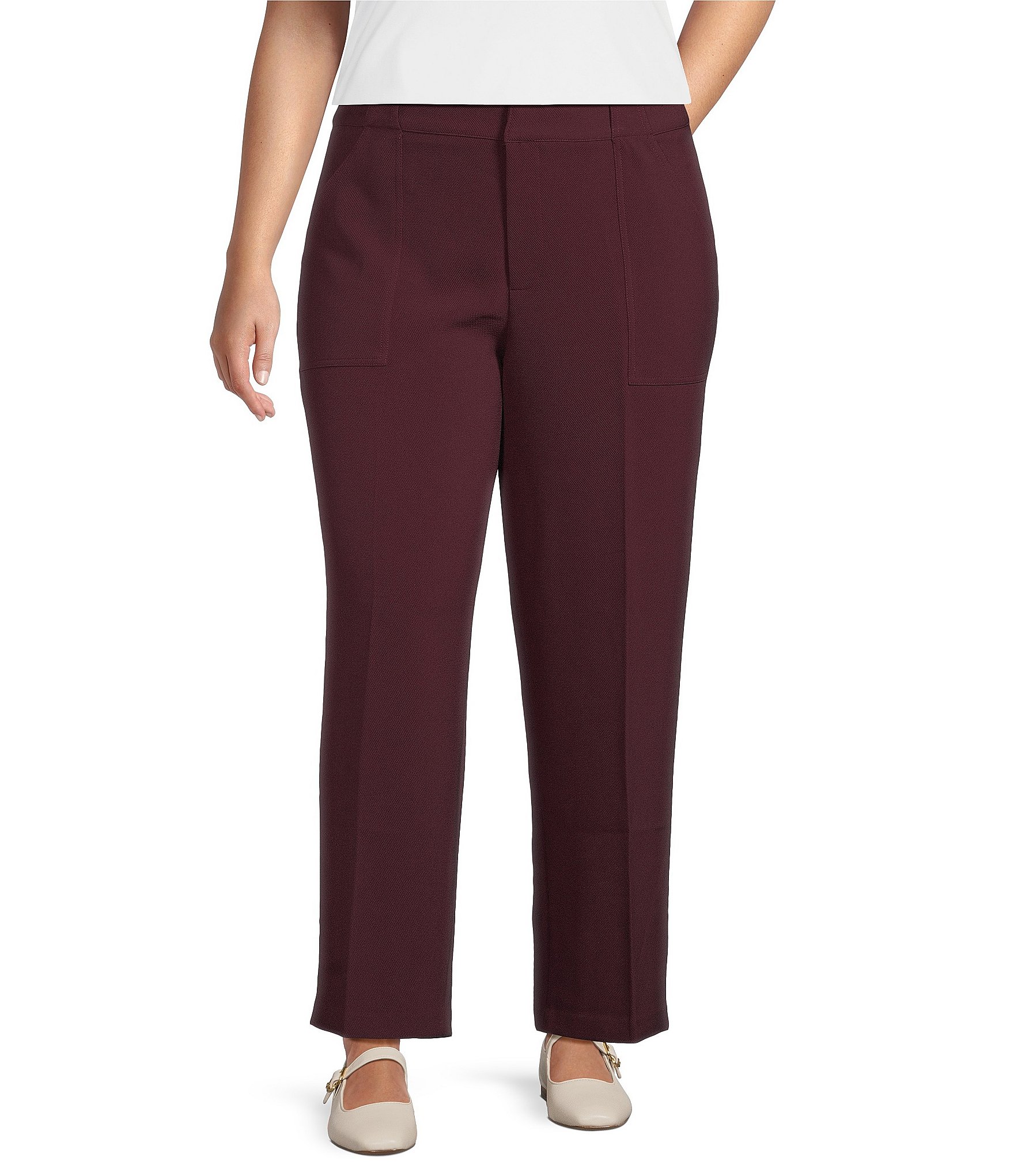 burgundy: Women's Casual & Dress Pants | Dillard's