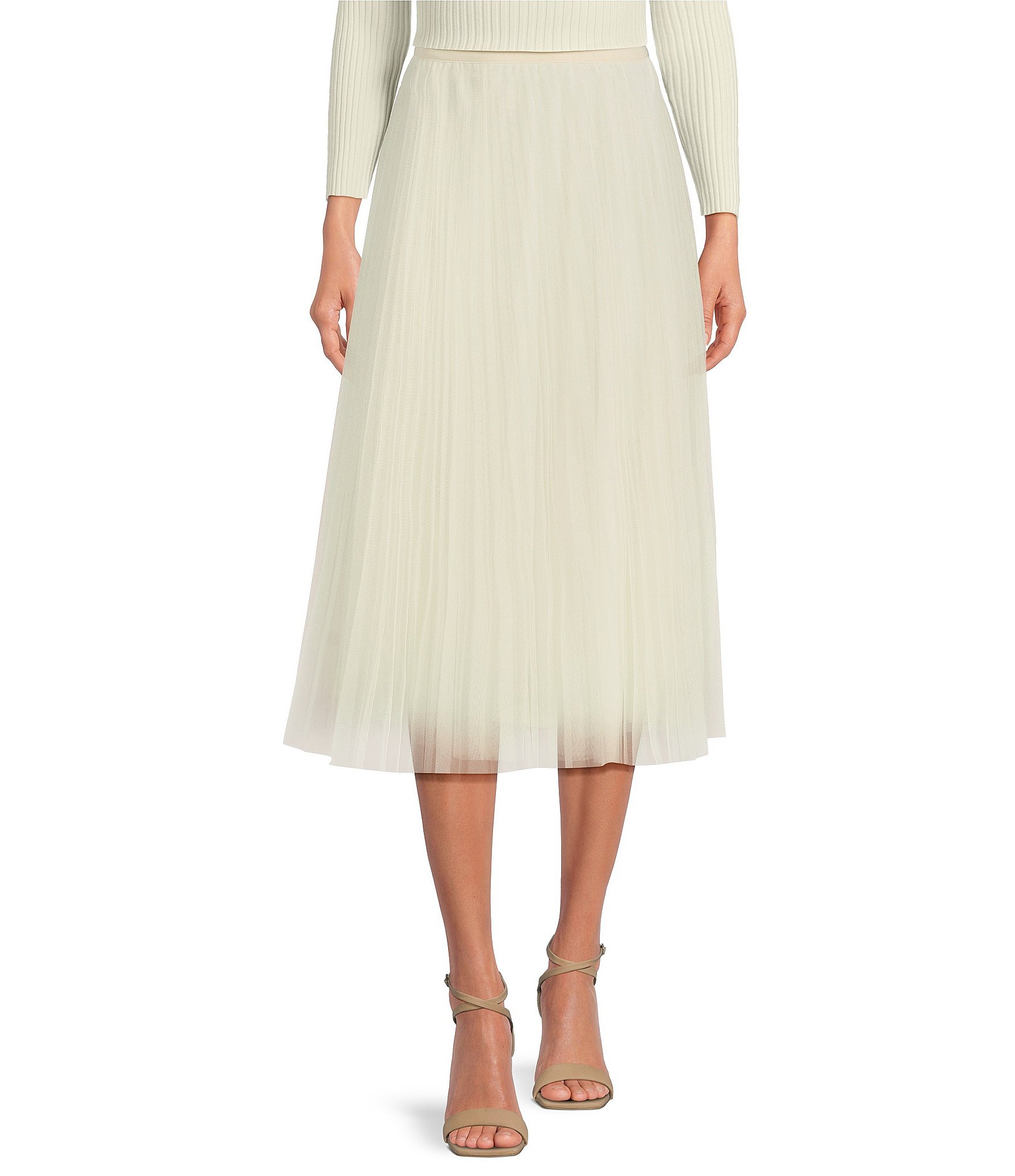 Lucy Paris Sharlene Tulle Midi Skirt