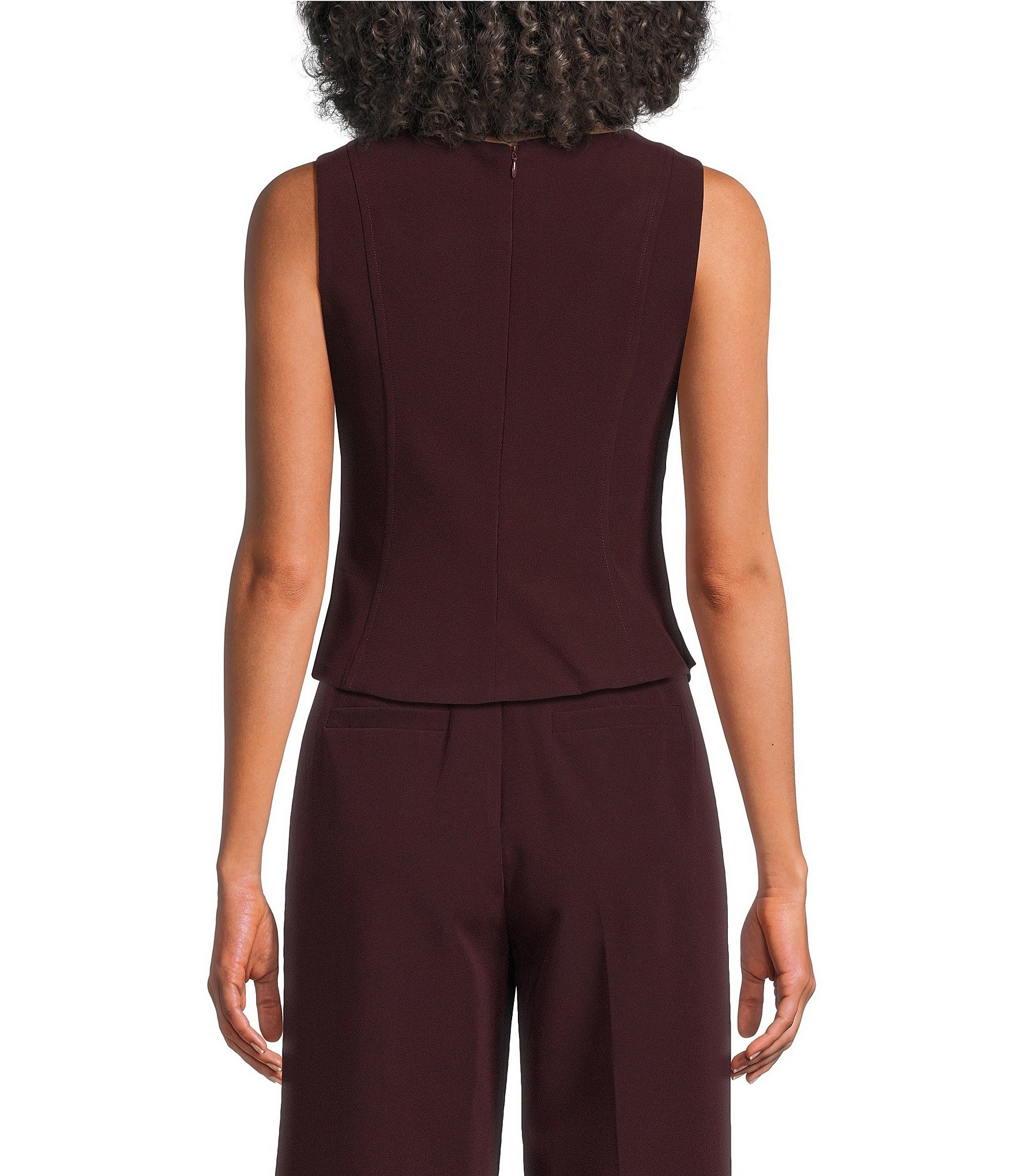 Lucy Paris Square Neck Sleeveless Coordinating Peplum Top