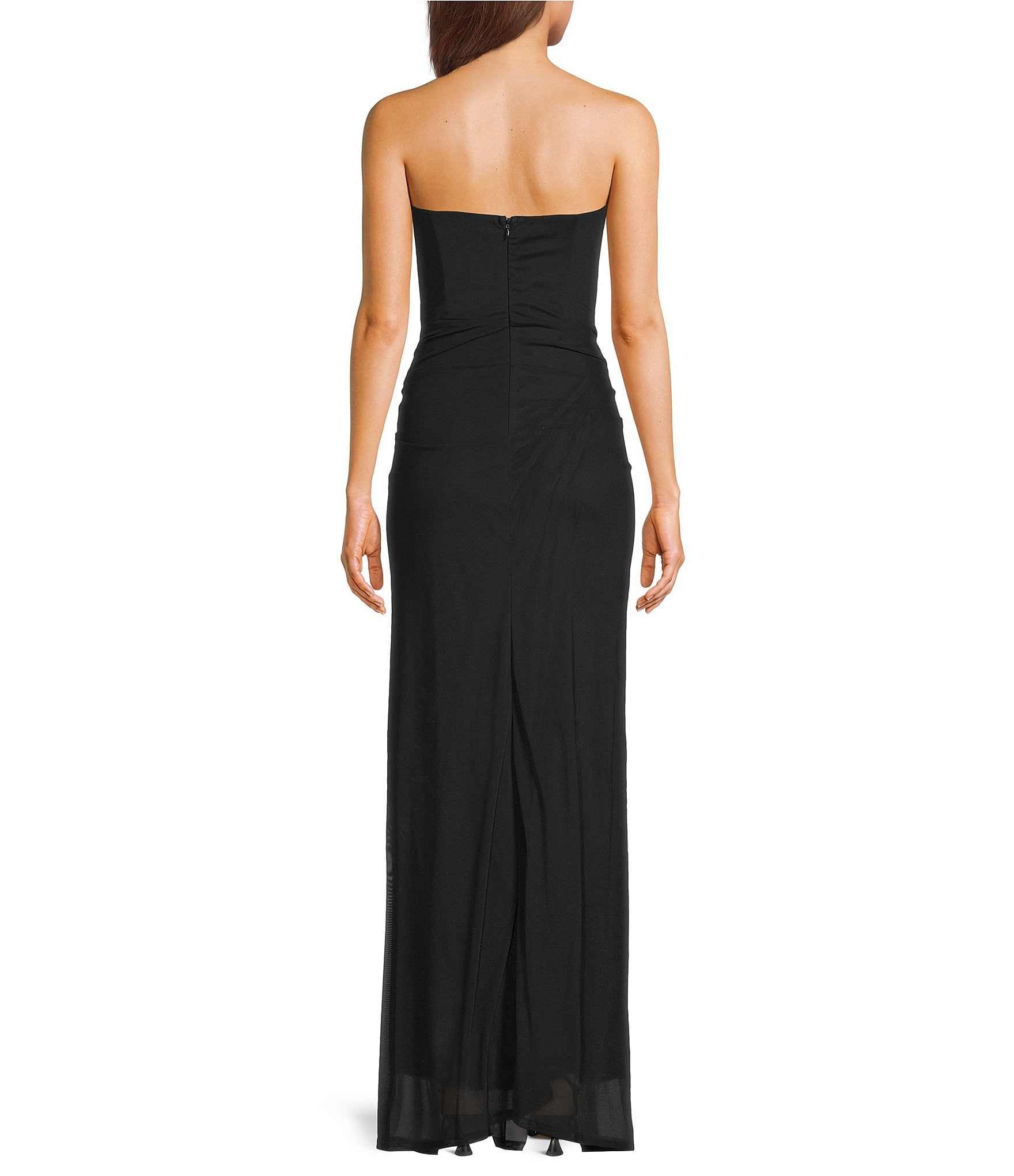 Lulus Siren Corset Drape Front Long Dress