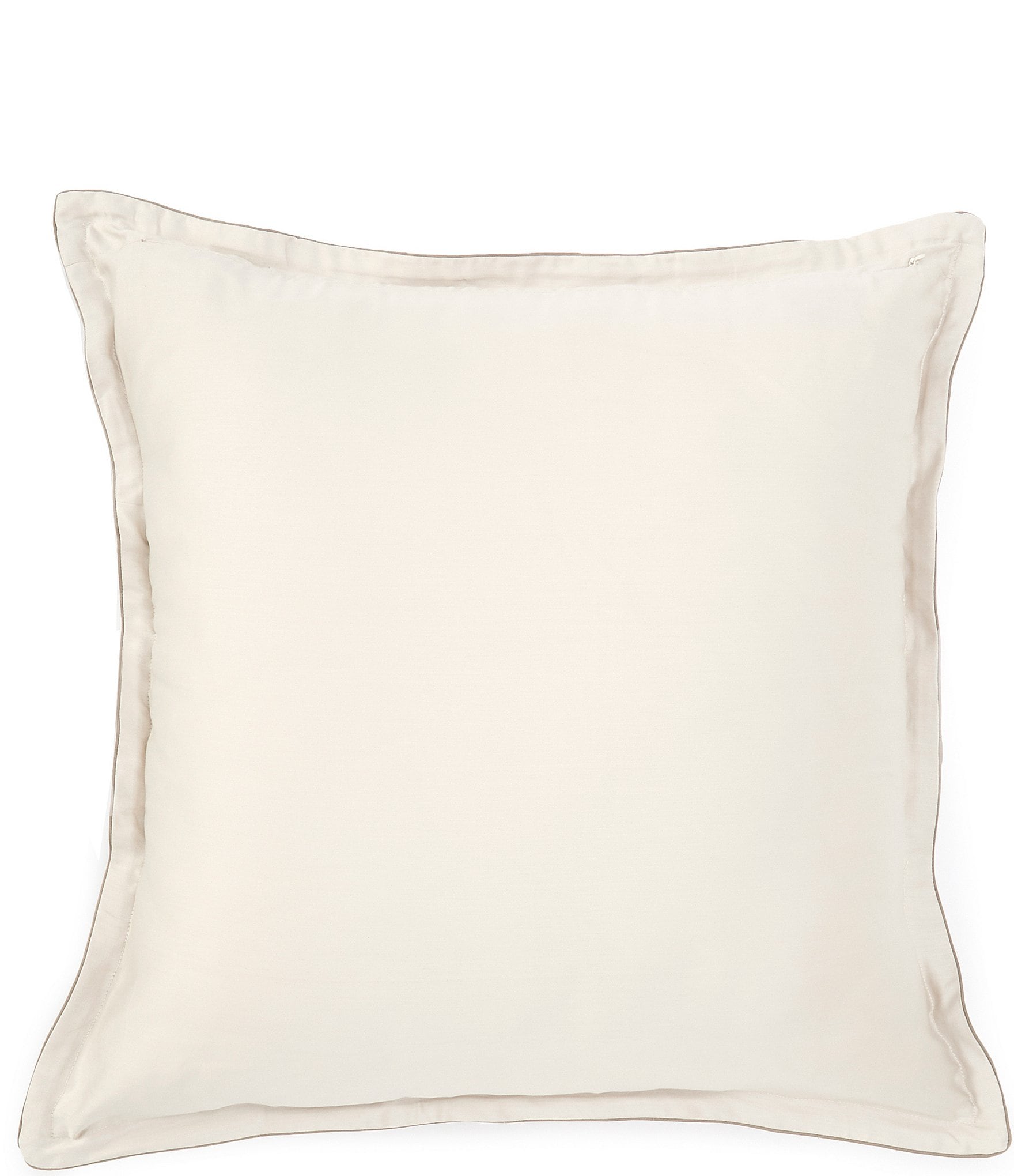 Luxury Hotel Elegance Sateen Flange Trim Euro Sham