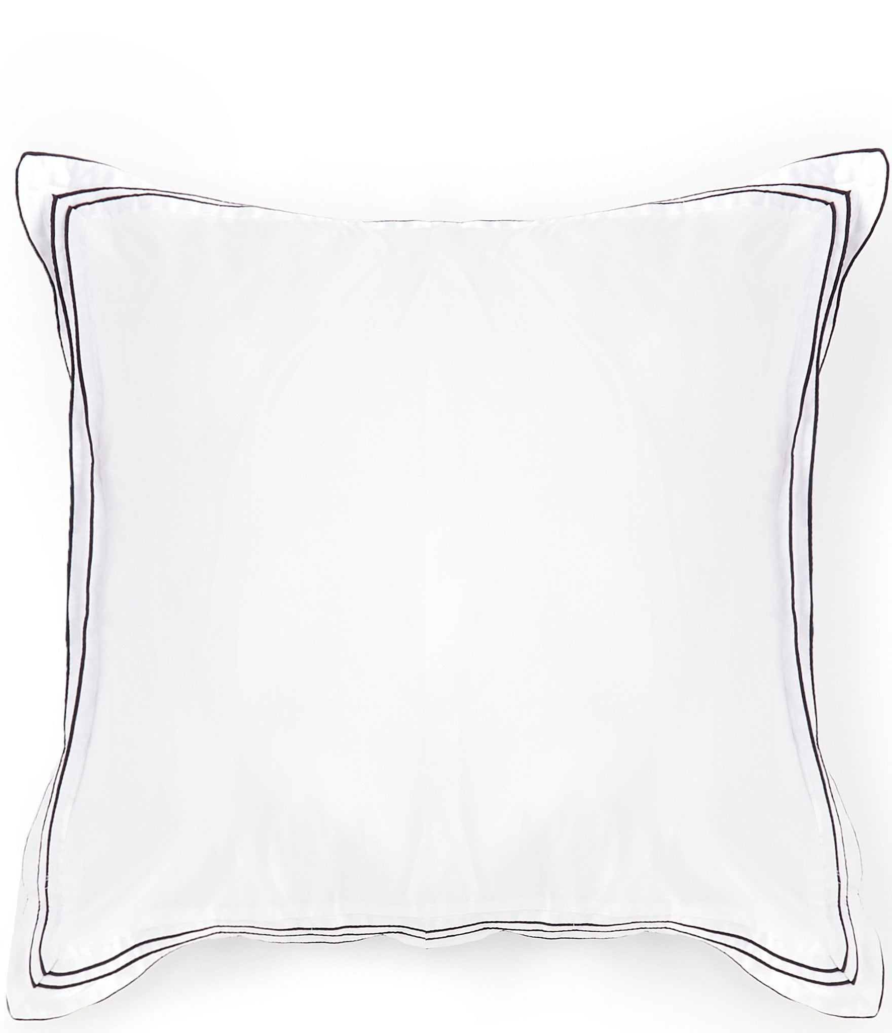 Luxury Hotel Elegance Sateen Flange Trim Euro Sham