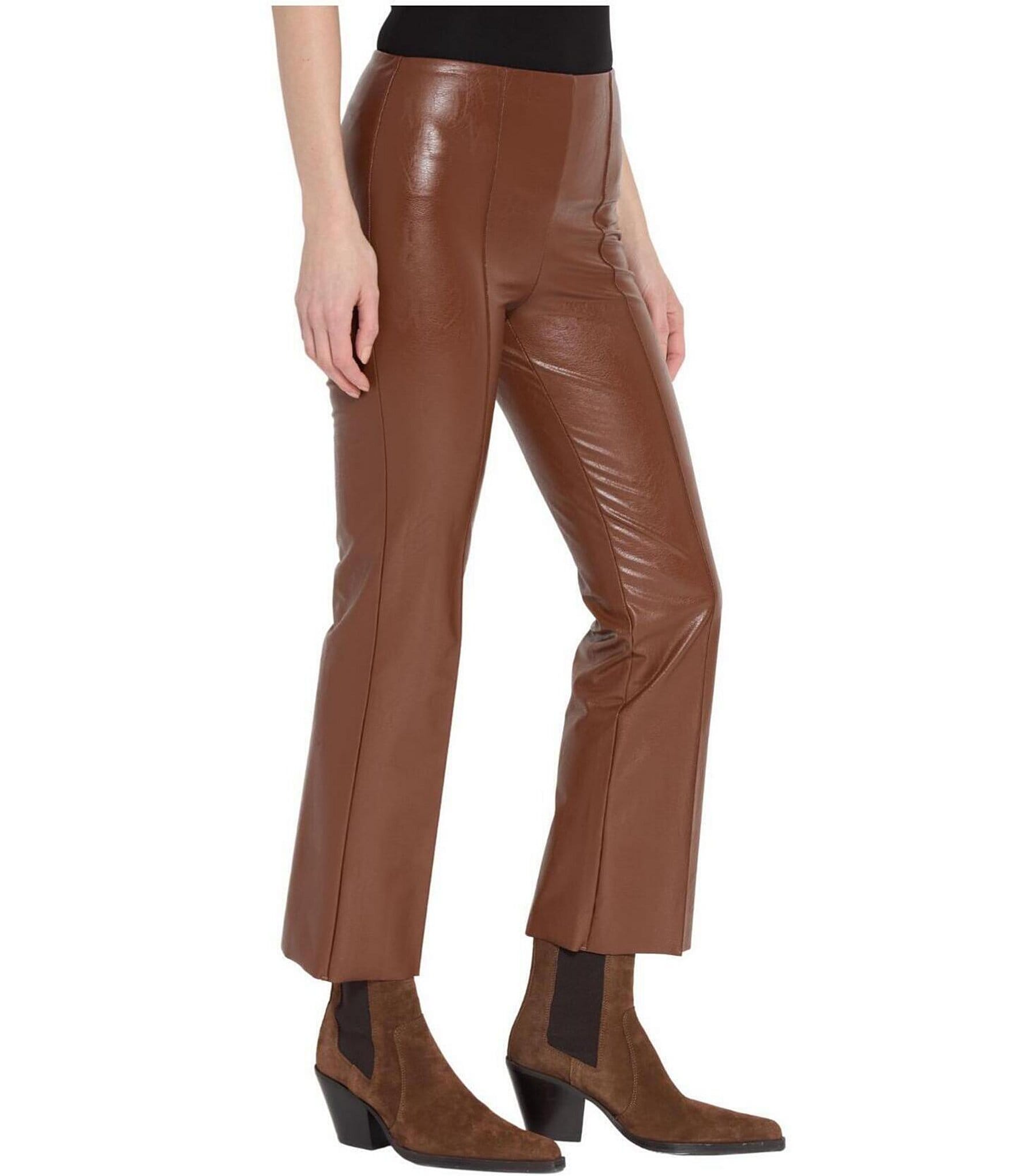 Lysse Ankle Elysse Vegan Leather Cropped Flare Leggings