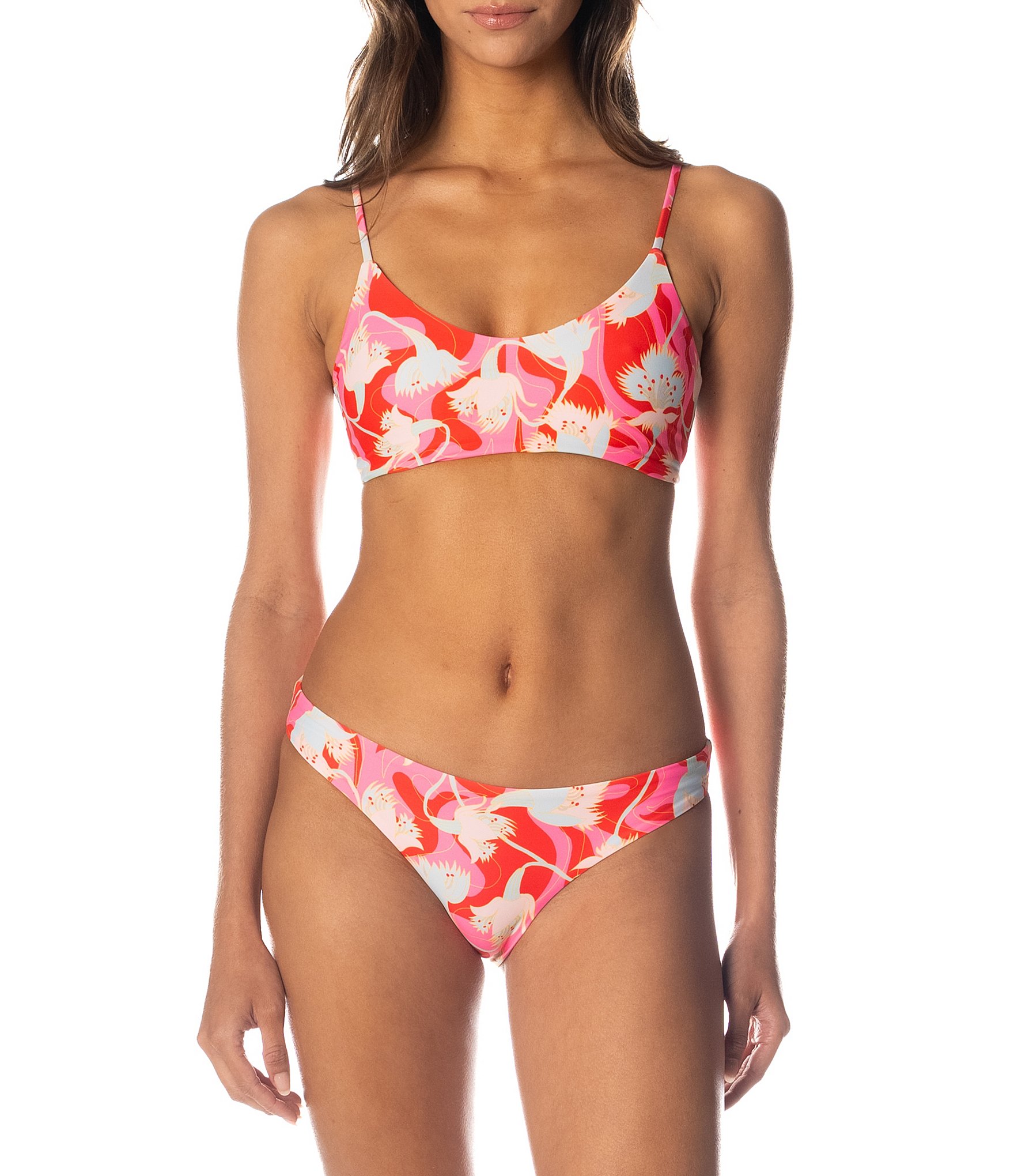 Maaji Icon Flirt Floral Rush Reversible Thin Side Classic Swim Bottom