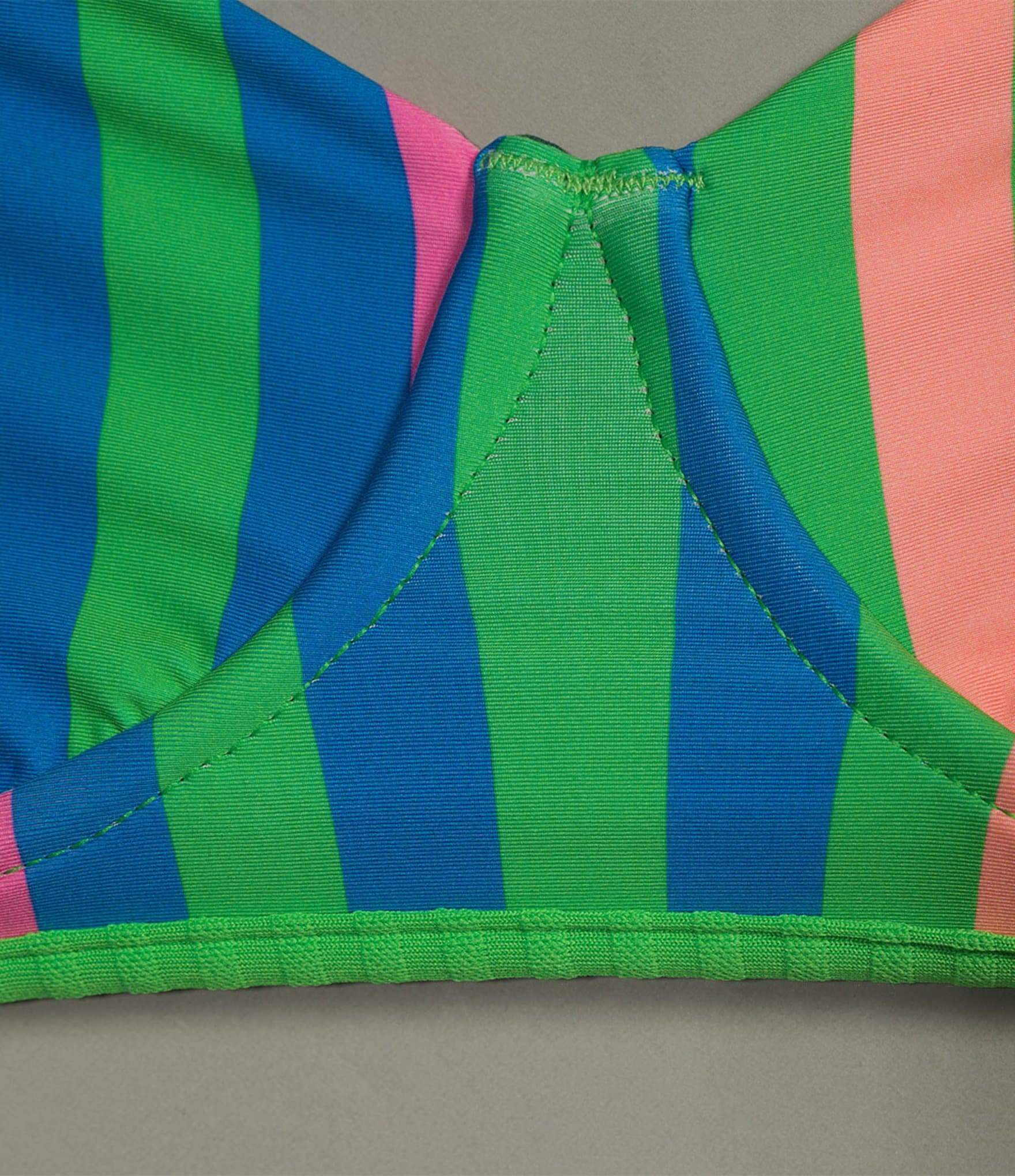 Maaji Violeta Striped Mule Reversible Unmolded Underwire Swim Top