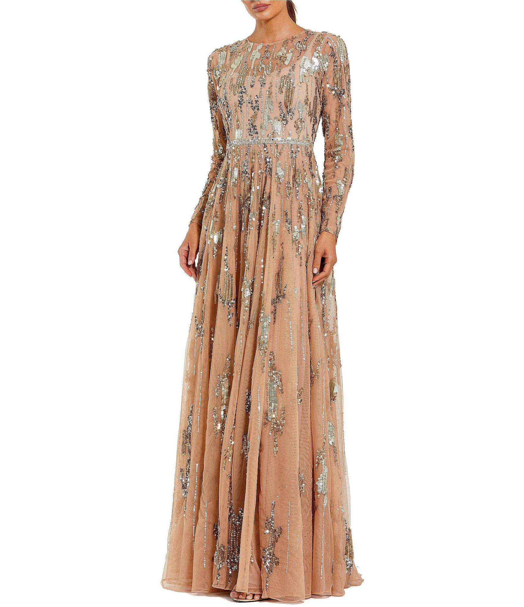 dillards long sleeve sequin dress sequins: Dresses For Women