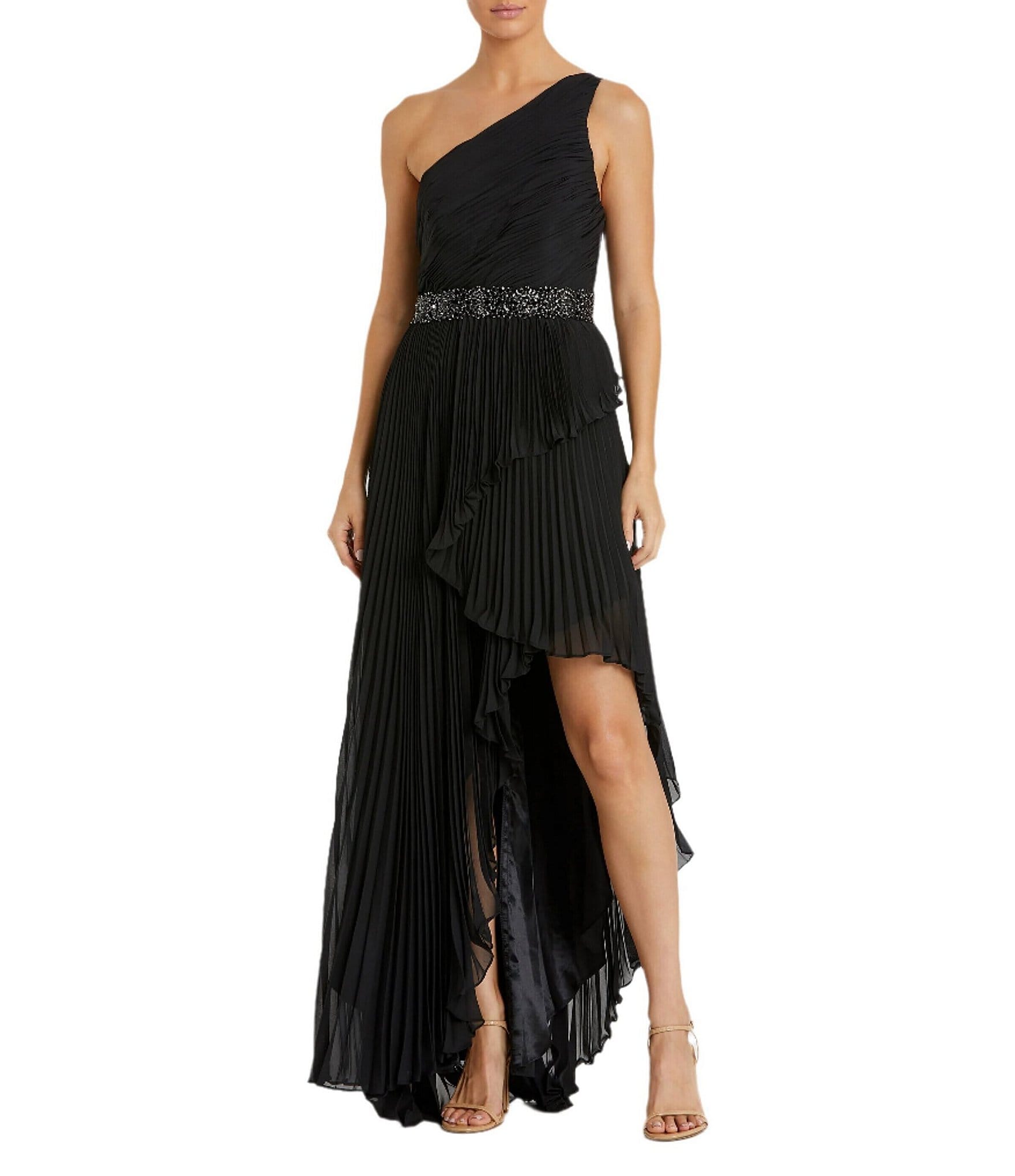 【Mac Duggal】One Shoulder Gown Asymmetrical Hem 関税送料込 Mac Duggal Women's Pleated One Shoulder Asymmetrical Ruffle
