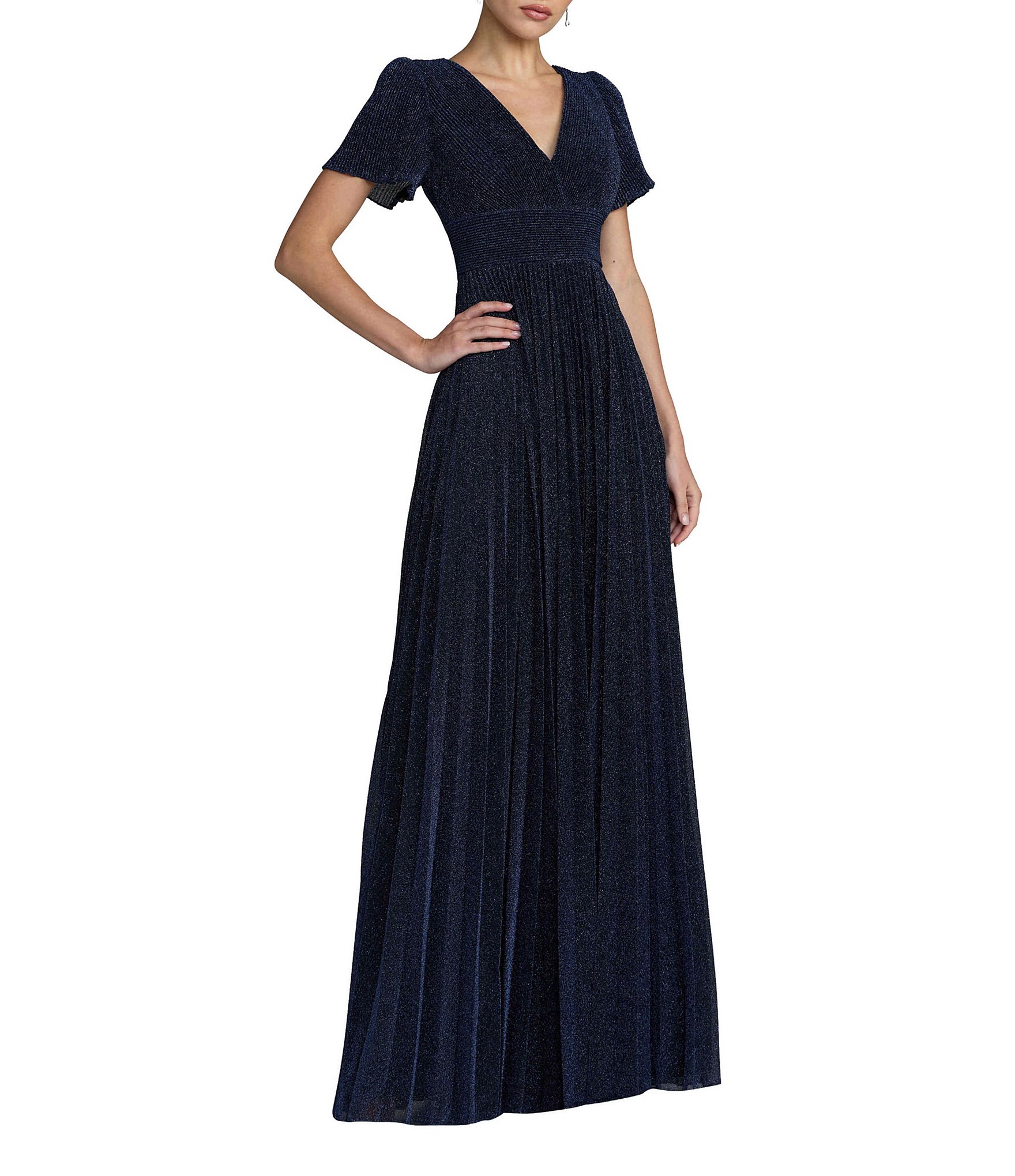 dusty navy blue dress formal: Dresses For Women Strapless Sleeves Paint Color:Skyline material: knit tamela mann blue dress