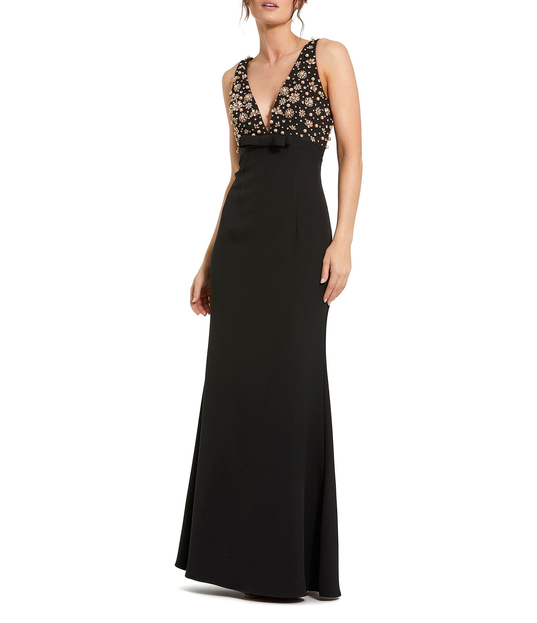 Beaded waist evening dress mac duggal best sale