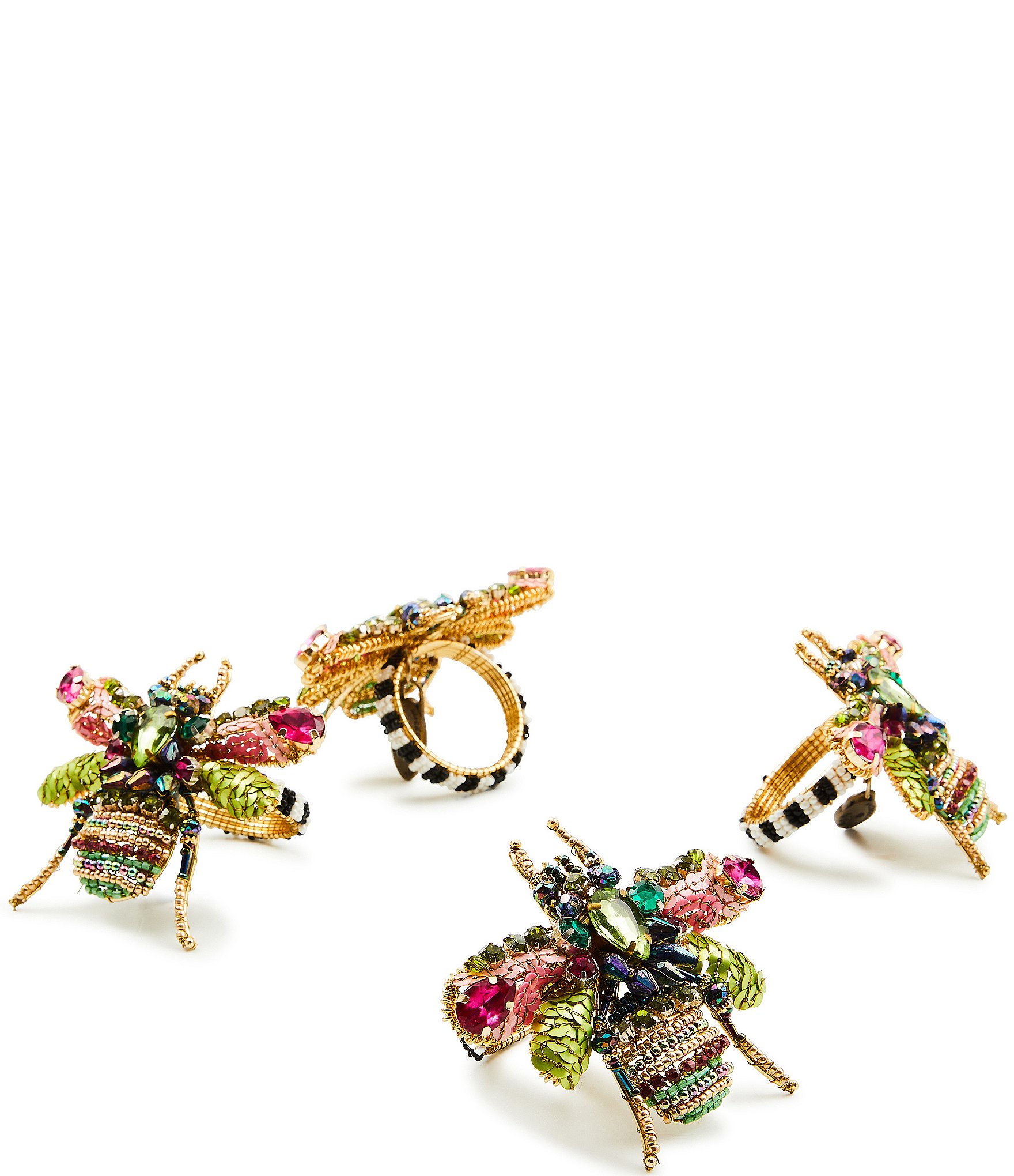 MacKenzie-Childs Beetle Napkin Rings, Set of 4 | Dillard's