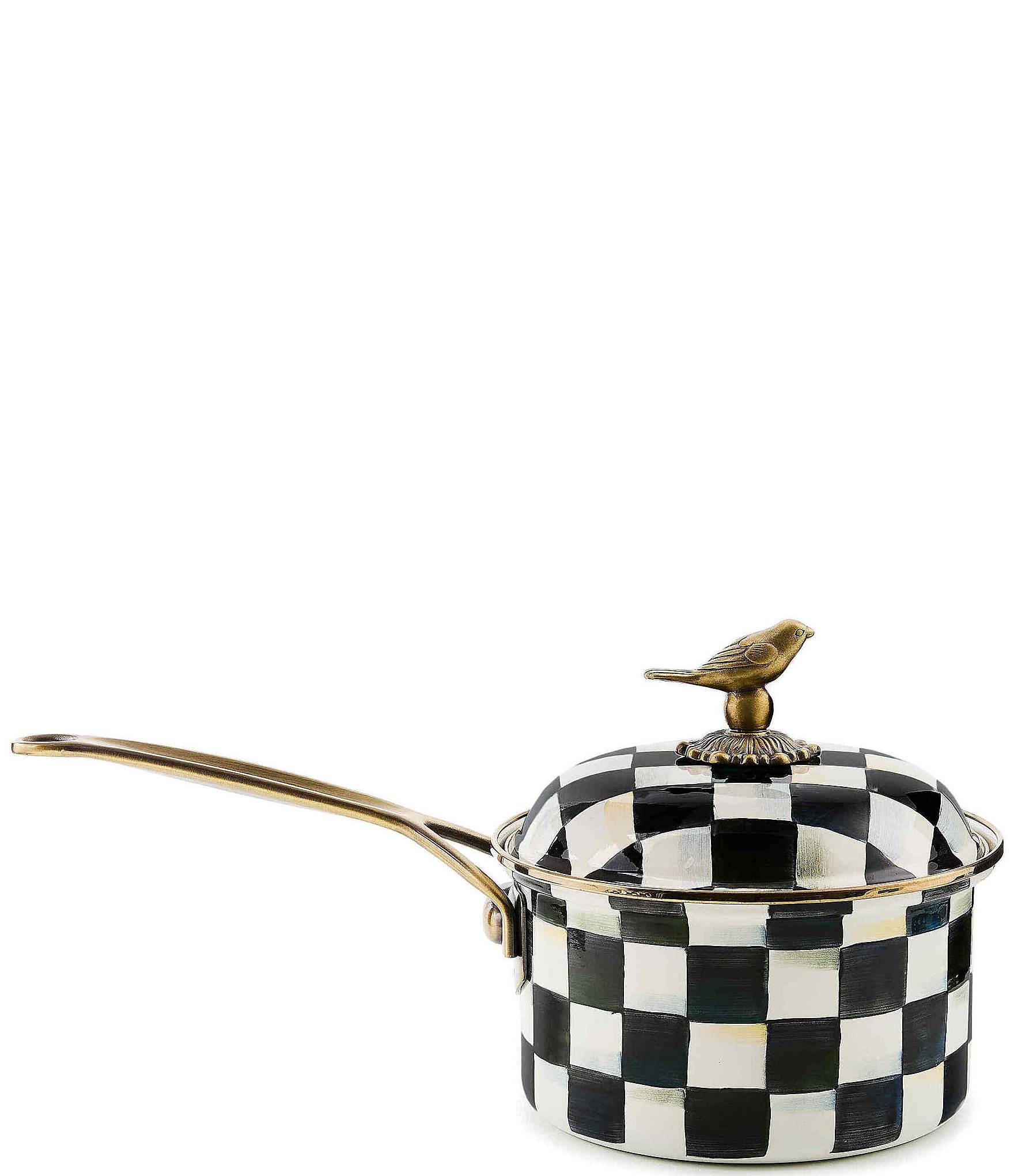 MacKenzie-Childs Check Covered Saucepan, 2.5 Qt.
