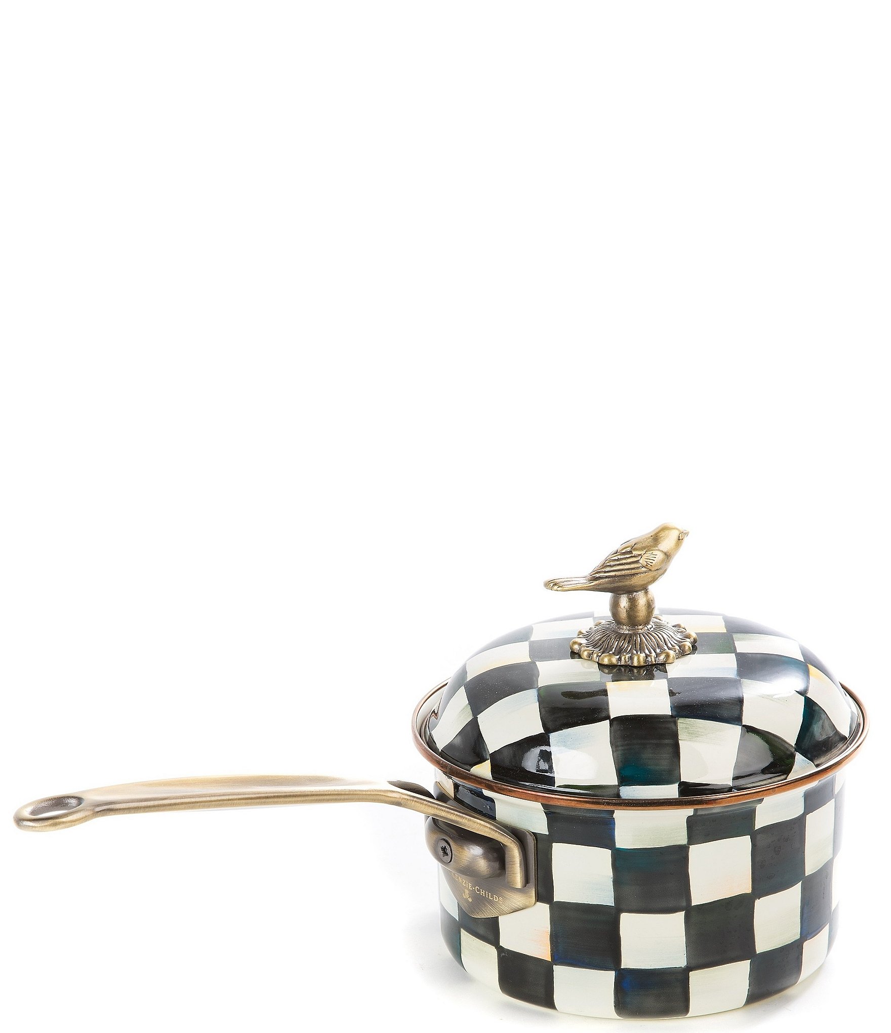 MacKenzie-Childs Check Covered Saucepan, 2.5 Qt.