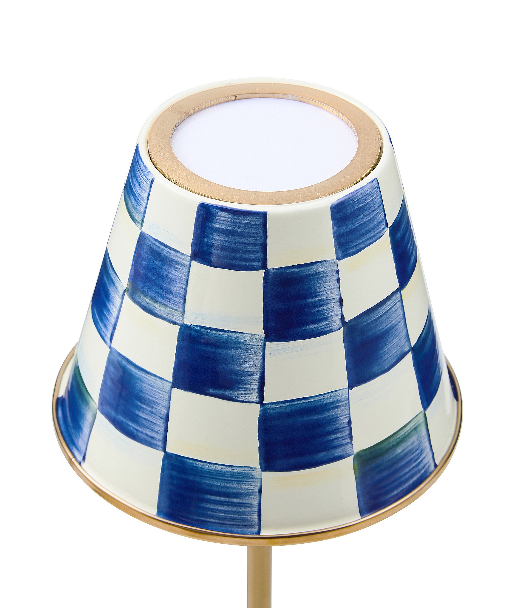 MacKenzie-Childs Check LED Rechargeable Cafe Table Lamp