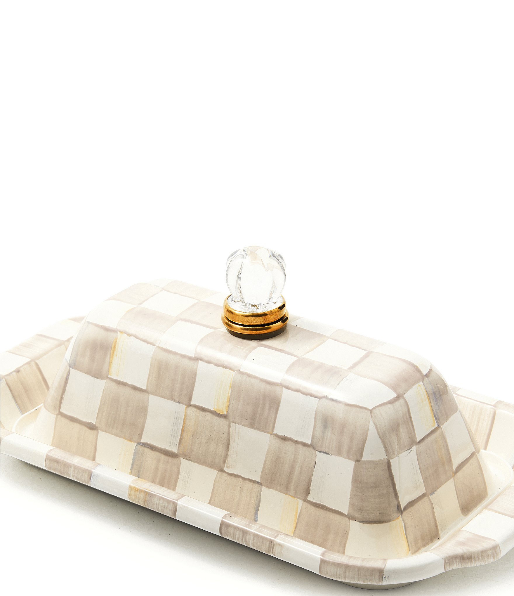 MacKenzie-Childs Check® Enamel Butter Box