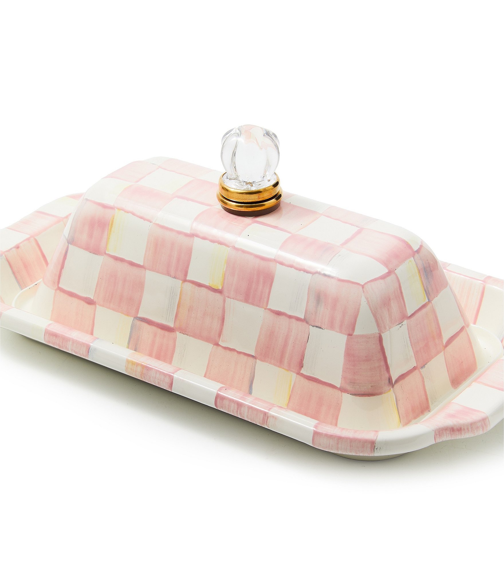 MacKenzie-Childs Check® Enamel Butter Box