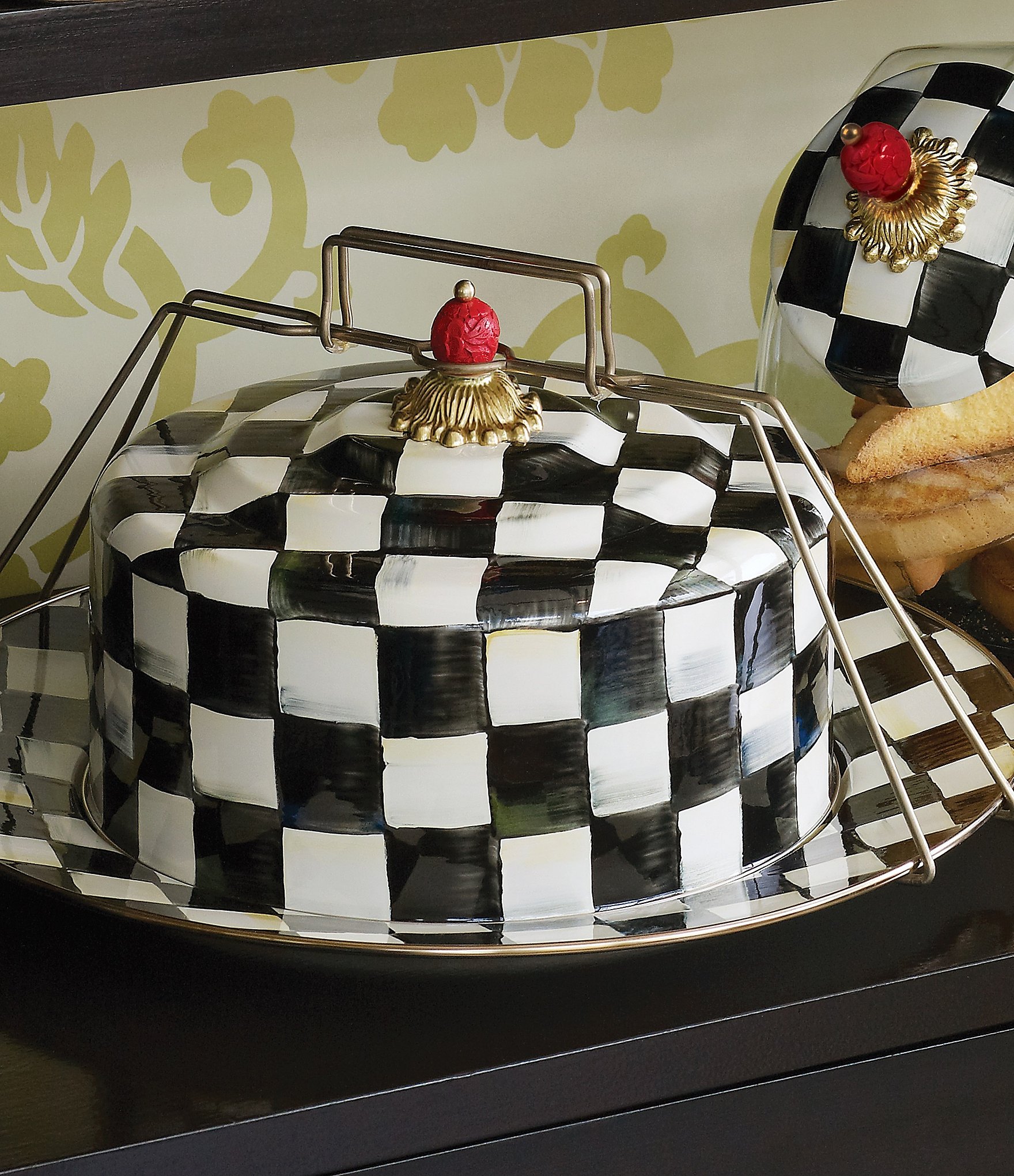 MacKenzie-Childs Courtly Check® Enamel Cake Carrier