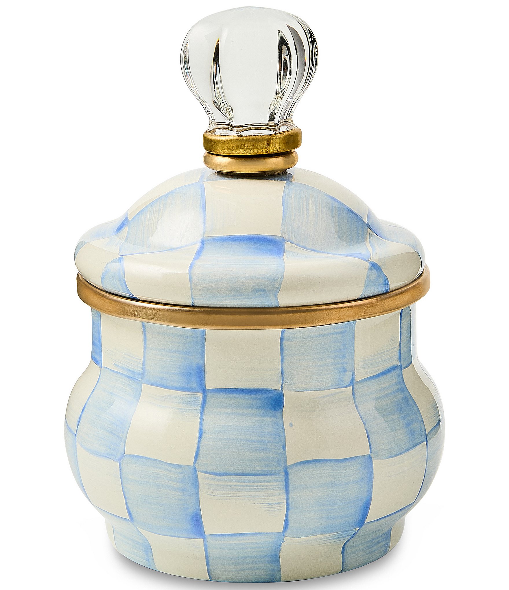 MacKenzie-Childs Check® Enamel Lidded Sugar Bowl