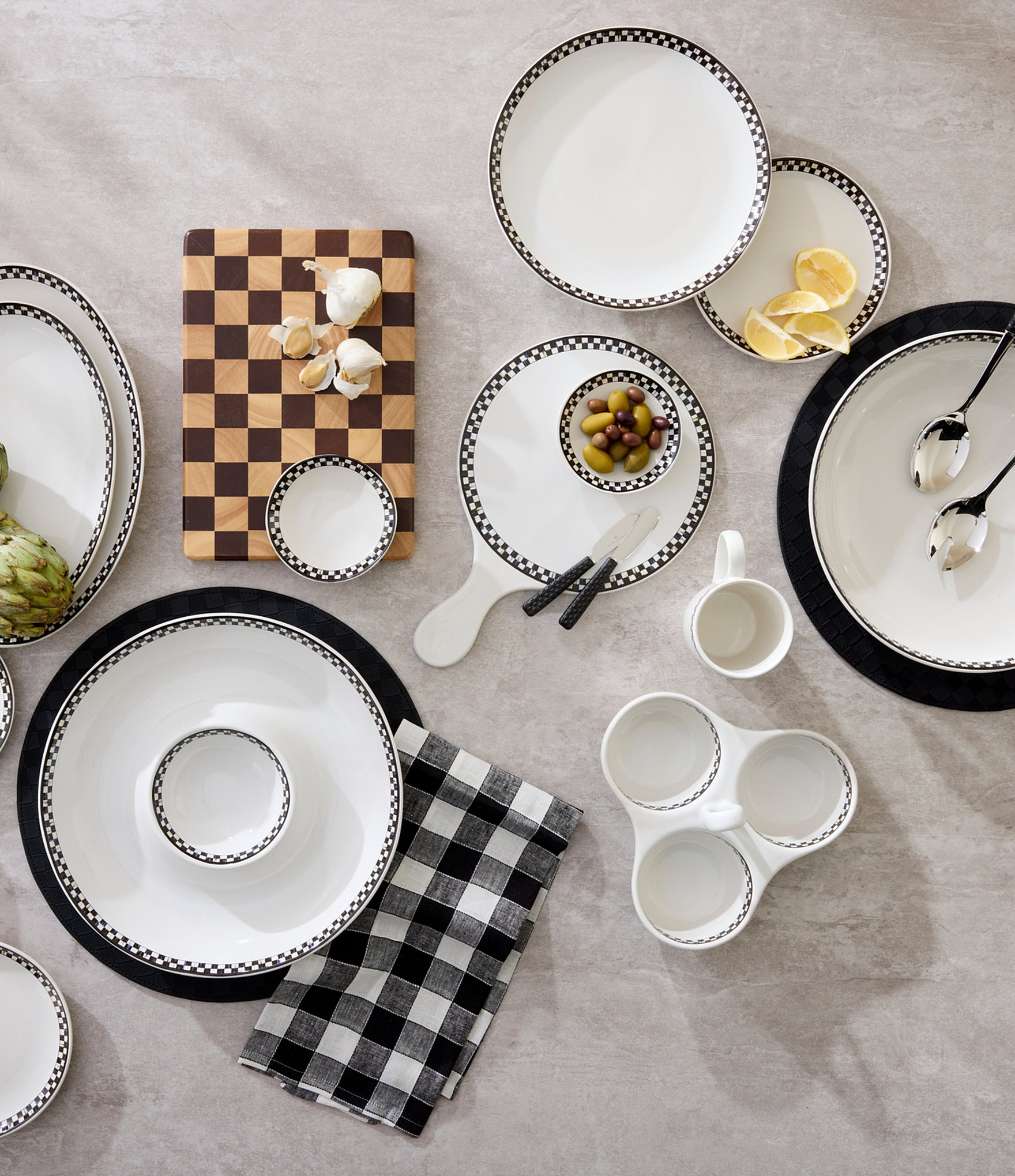 MacKenzie-Childs Courtly Check® Everyday Trio Dip Handled Bowl