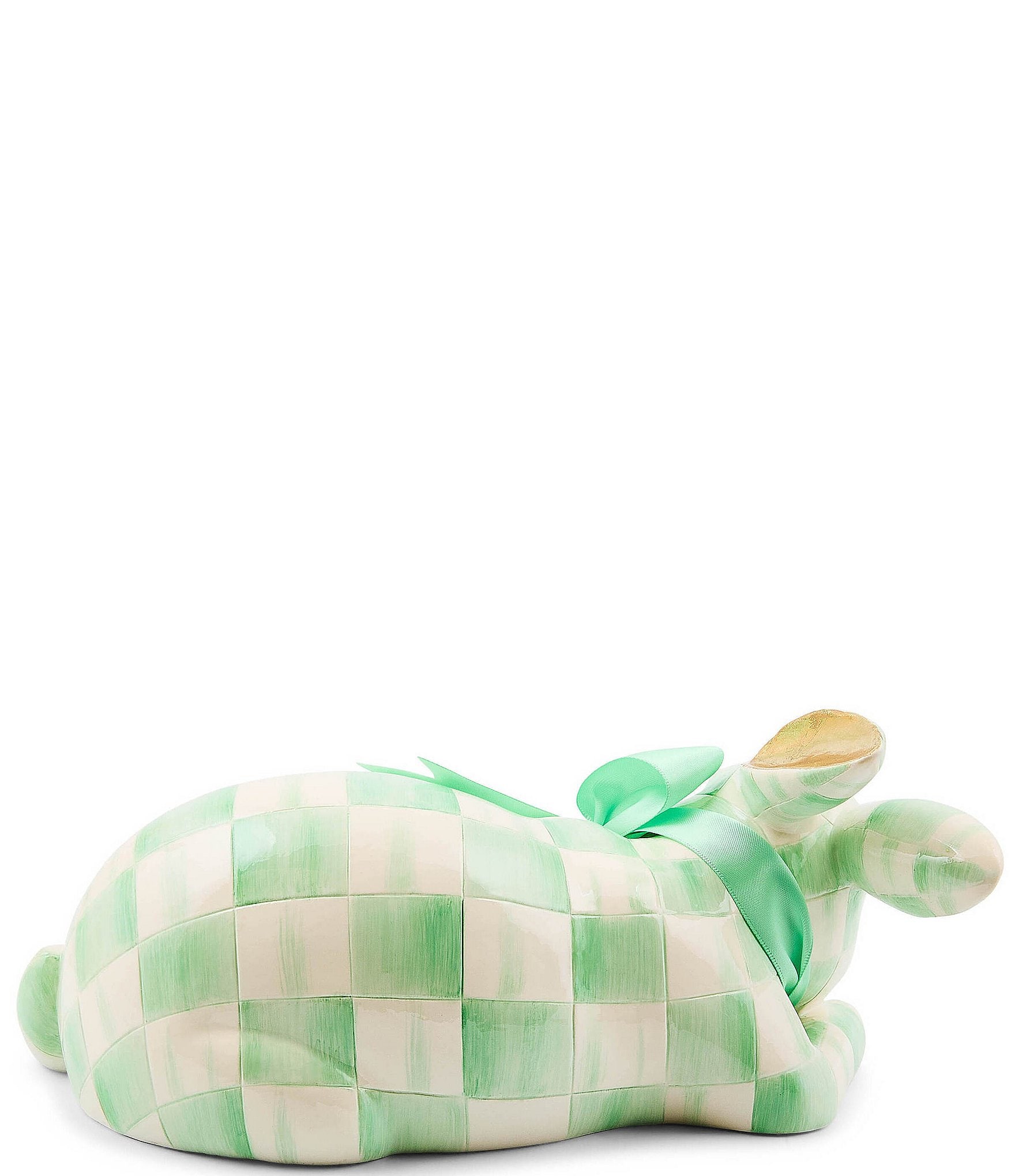 MacKenzie-Childs Easter Collection Check Fluffy Bunny Figurine