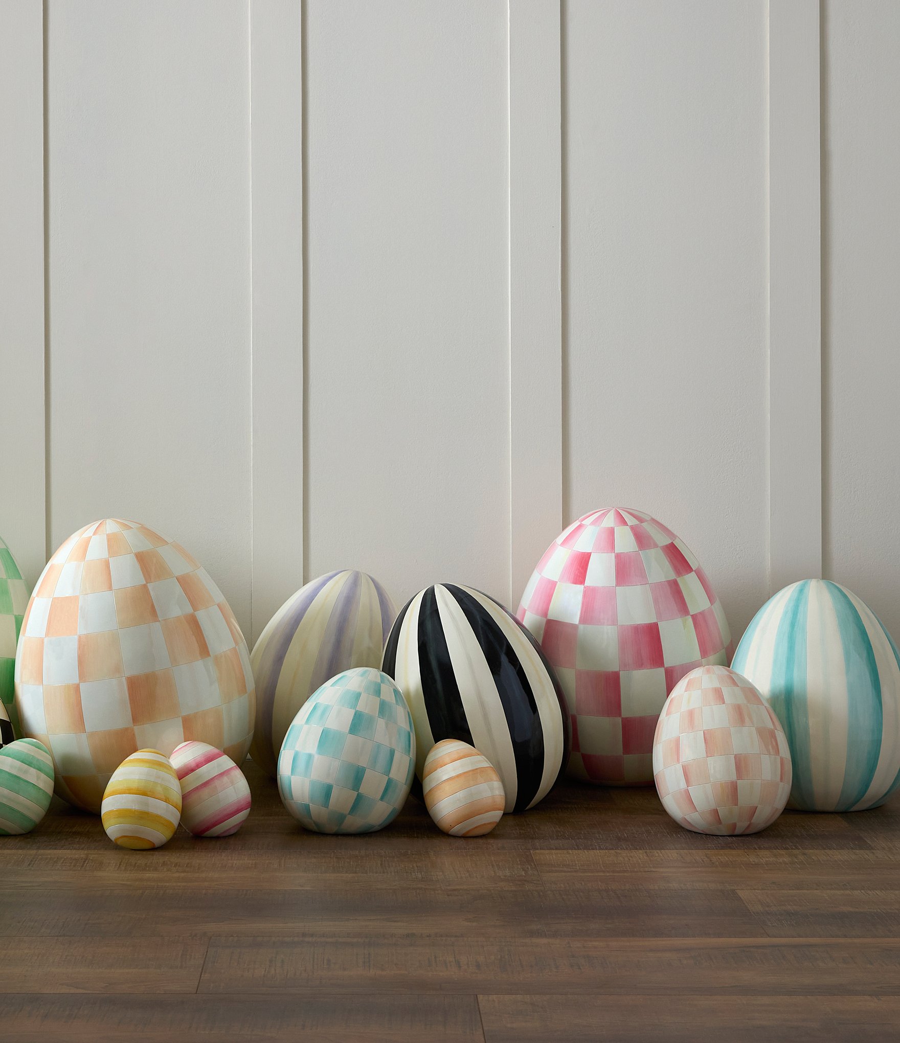 MacKenzie-Childs Easter Collection Check Egg Figurine, Small