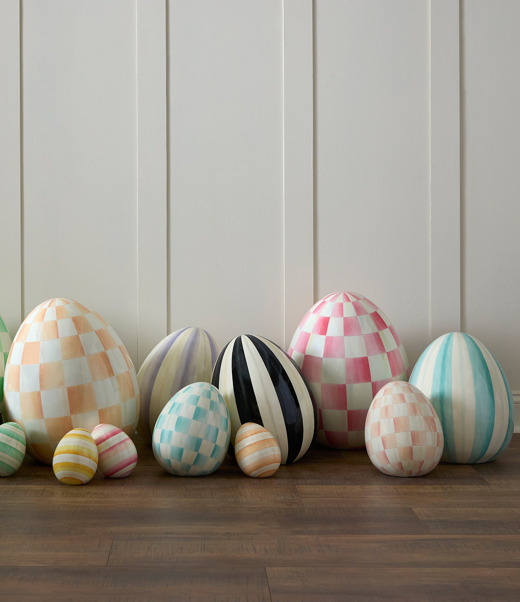 MacKenzie-Childs Easter Collection Stripe Egg Figurine, Medium