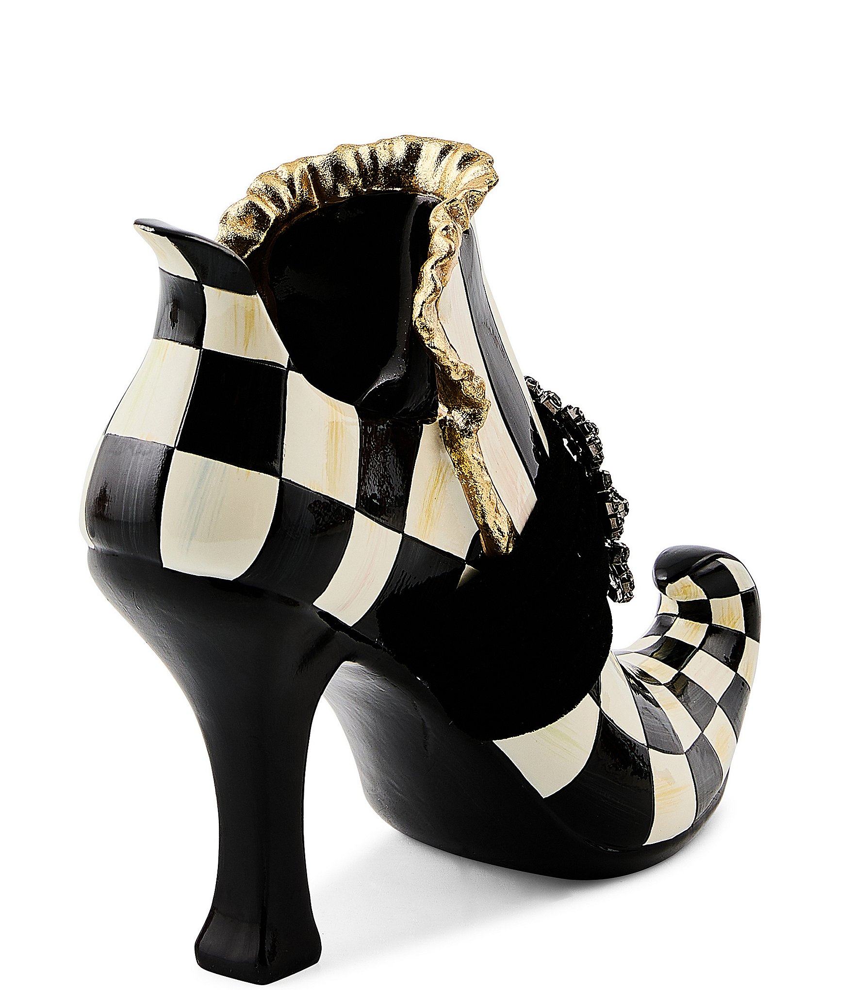 MacKenzie-Childs Check Witch's Shoe Figurine