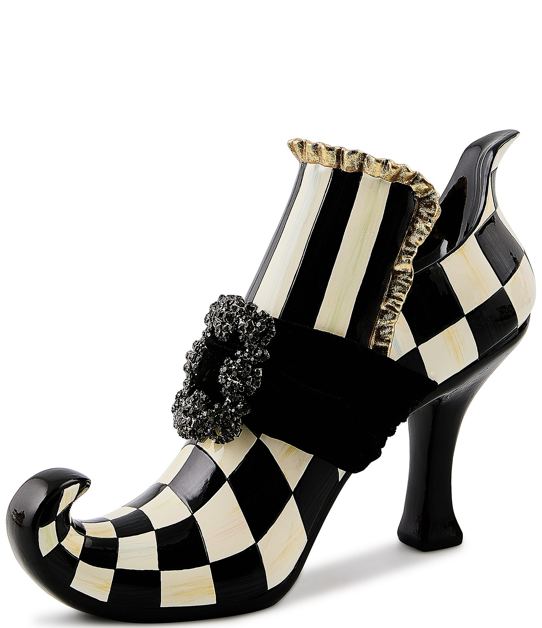 MacKenzie-Childs Check Witch's Shoe Figurine