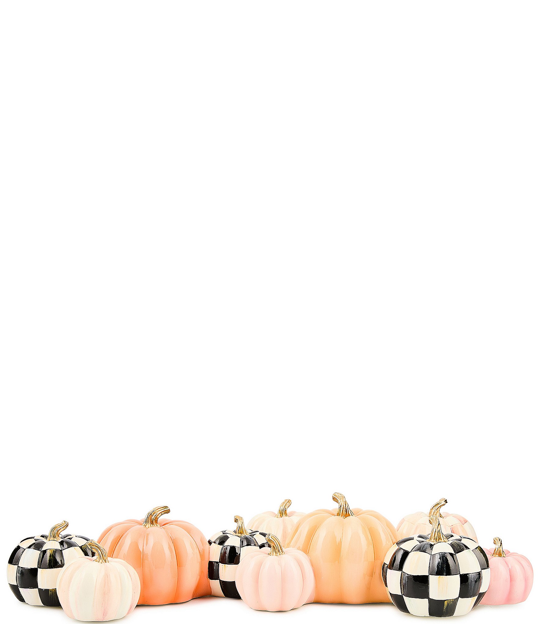 MacKenzie-Childs Harvest Collection Hocus Pocus Pumpkin Cluster Arrangement