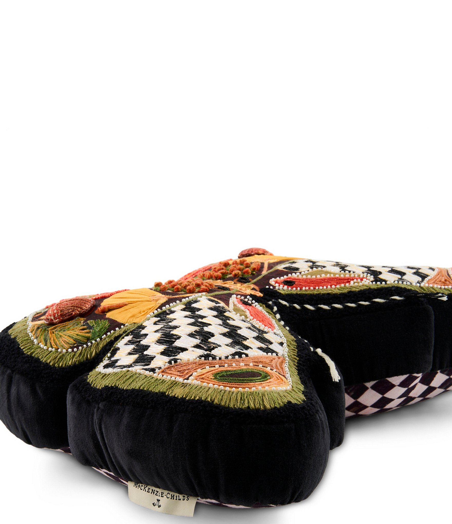 MacKenzie-Childs Harvest Moth Shaped Pillow