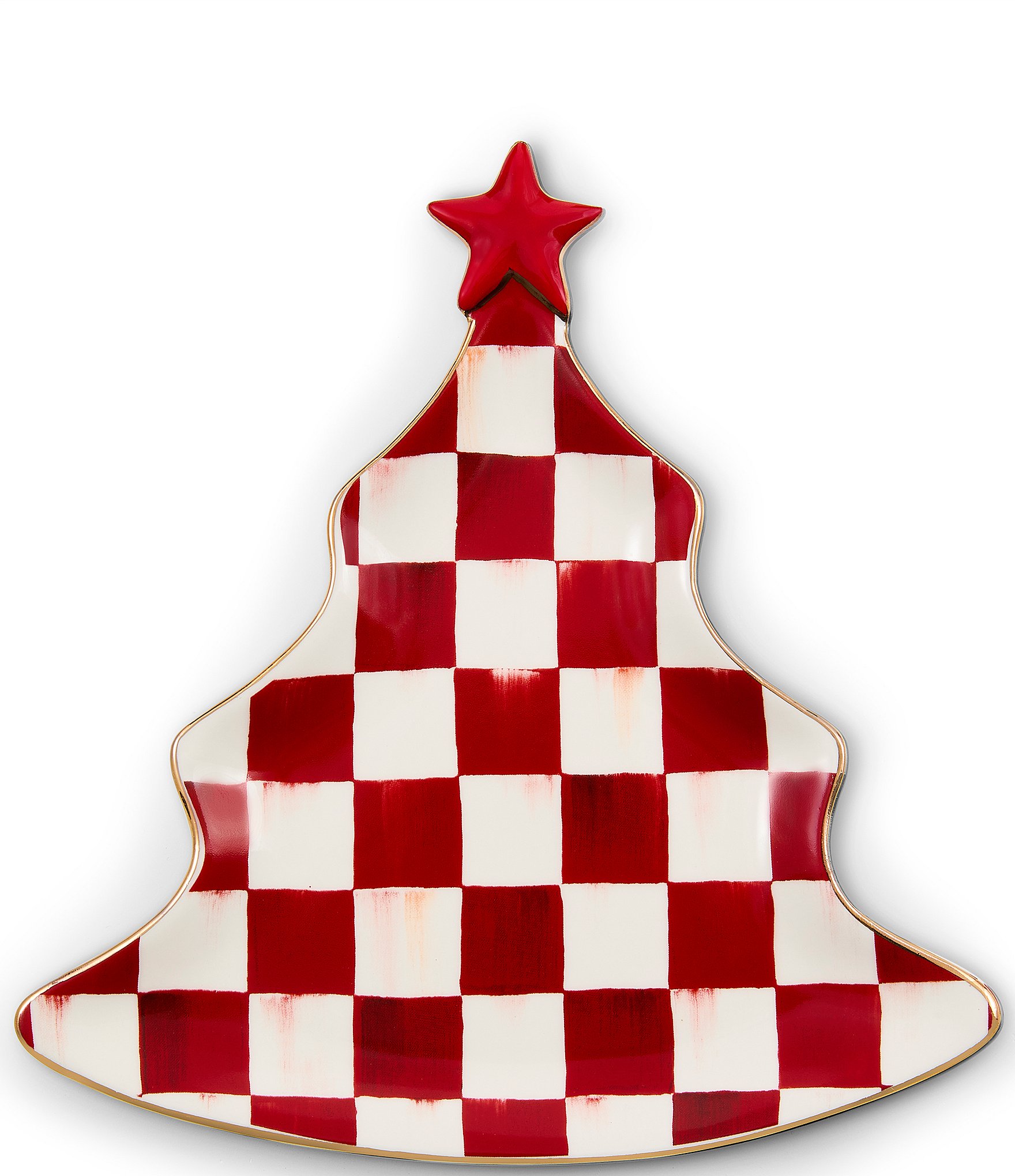 MacKenzie-Childs Check Tree Trinket Tray