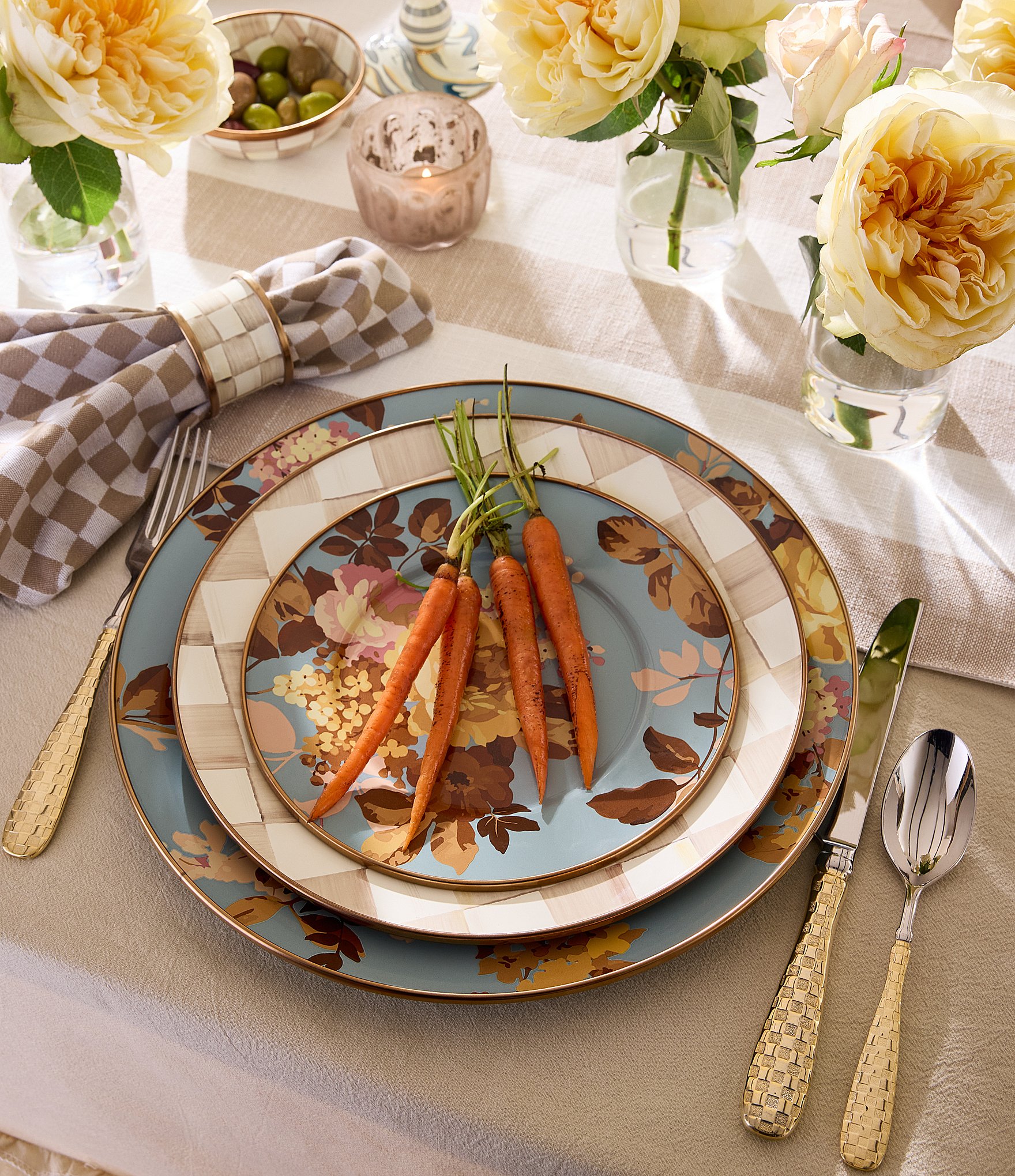 MacKenzie-Childs Check Enamel Dinner Plate