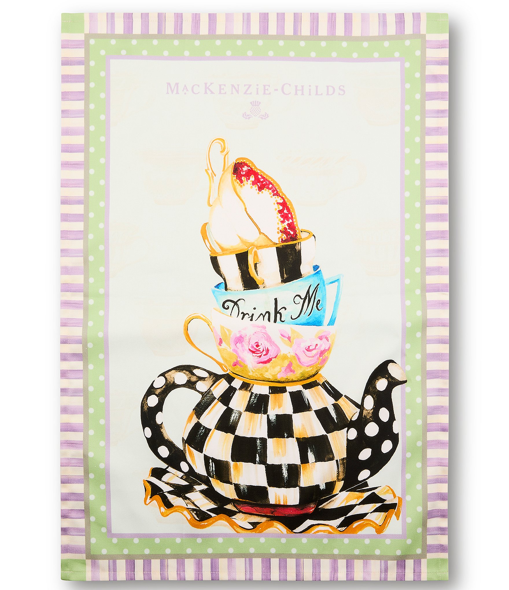 MacKenzie-Childs Spill the Tea Printed Dish Towel