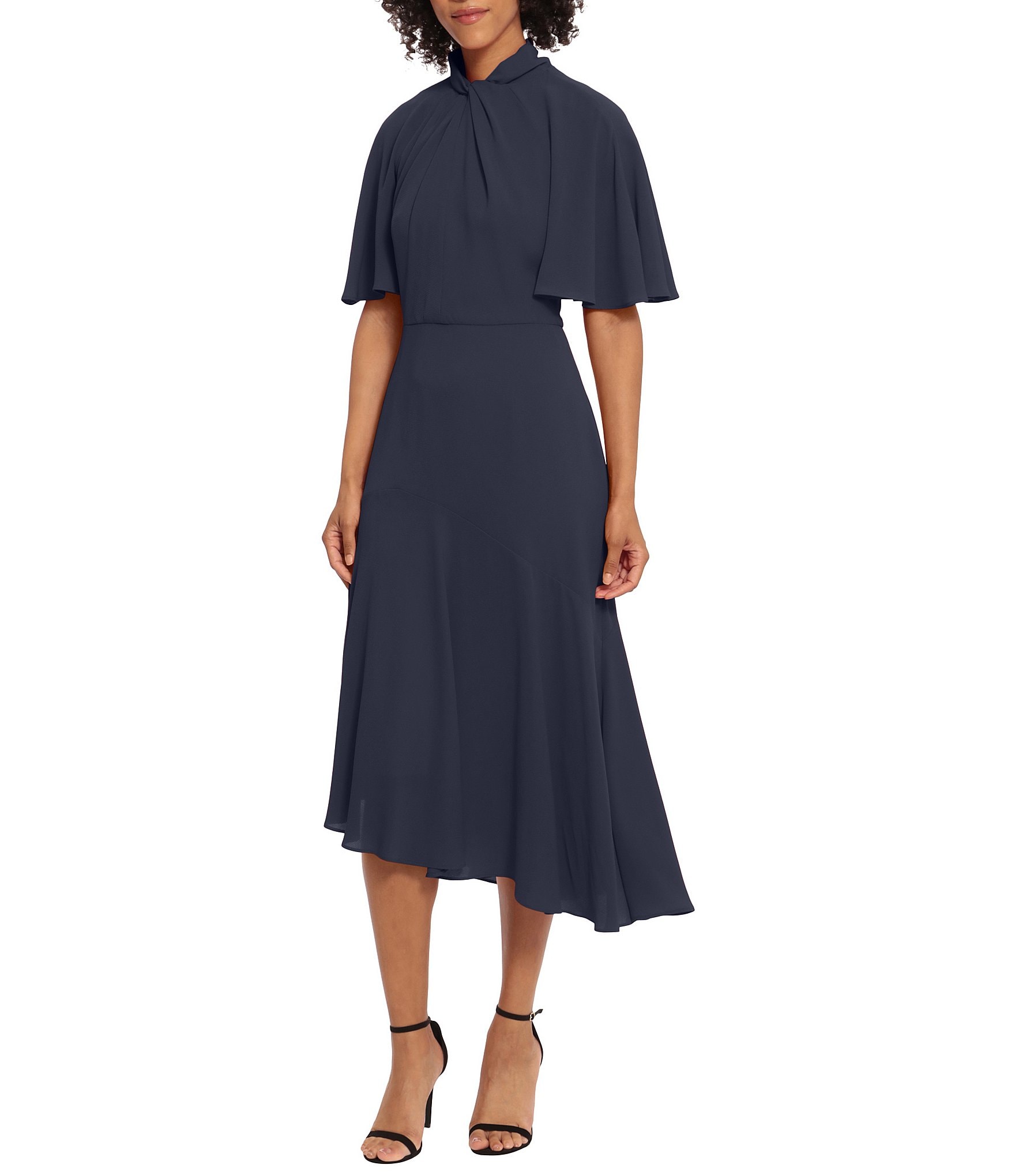 Maggy london asymmetrical shop midi dress