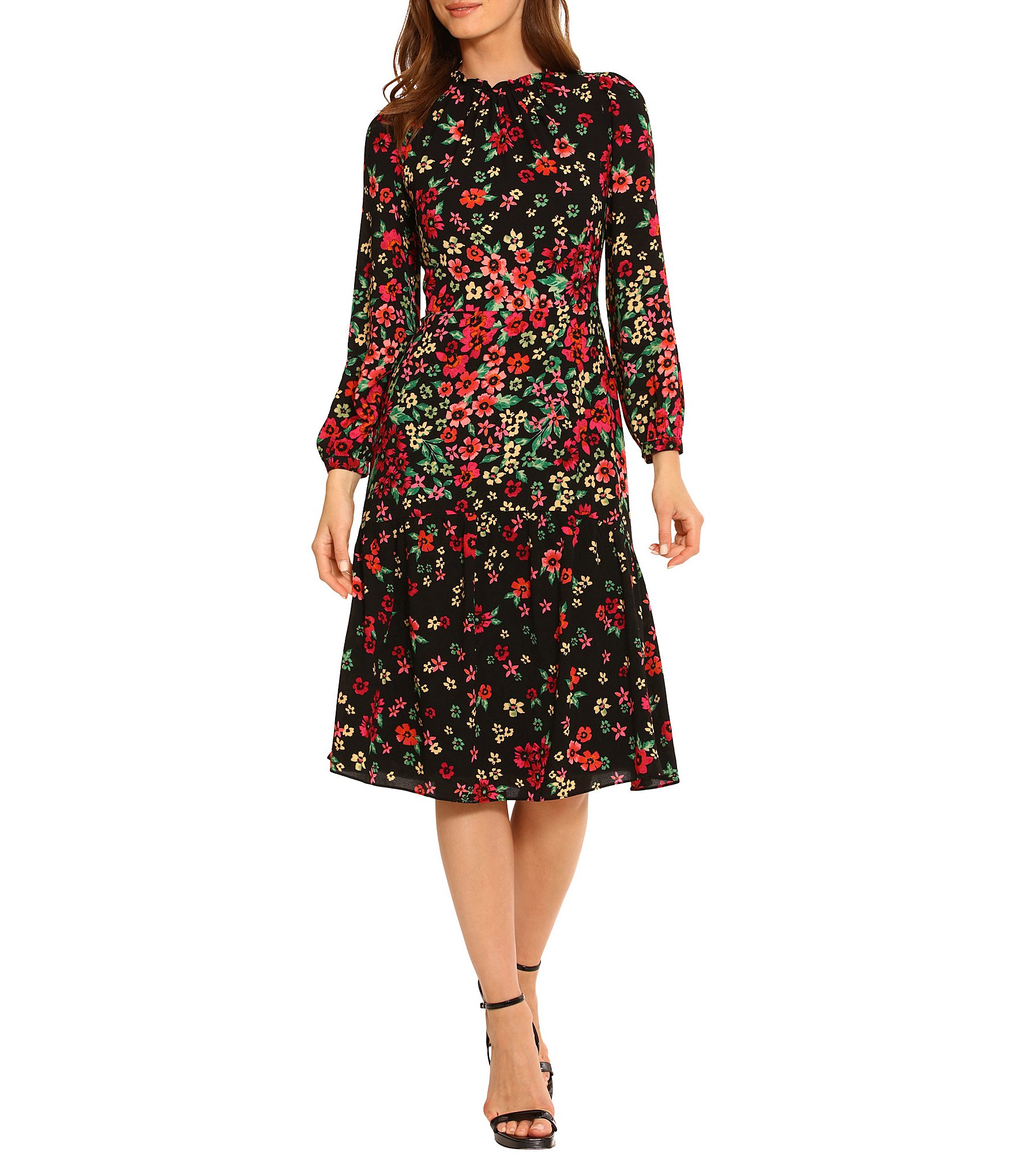 Buy online Long Sleeve Dobby Wrap Midi Dress from western wear for Women by  Styli for ₹759 at 51% off | 2024 Limeroad.com