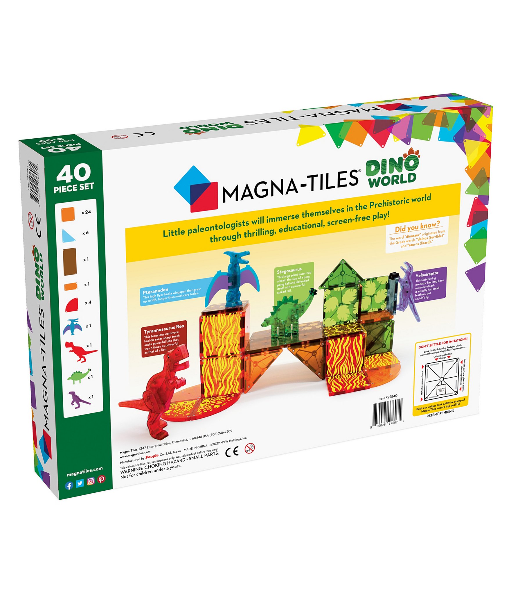 Magna-Tiles® Dino World 40-Piece Set