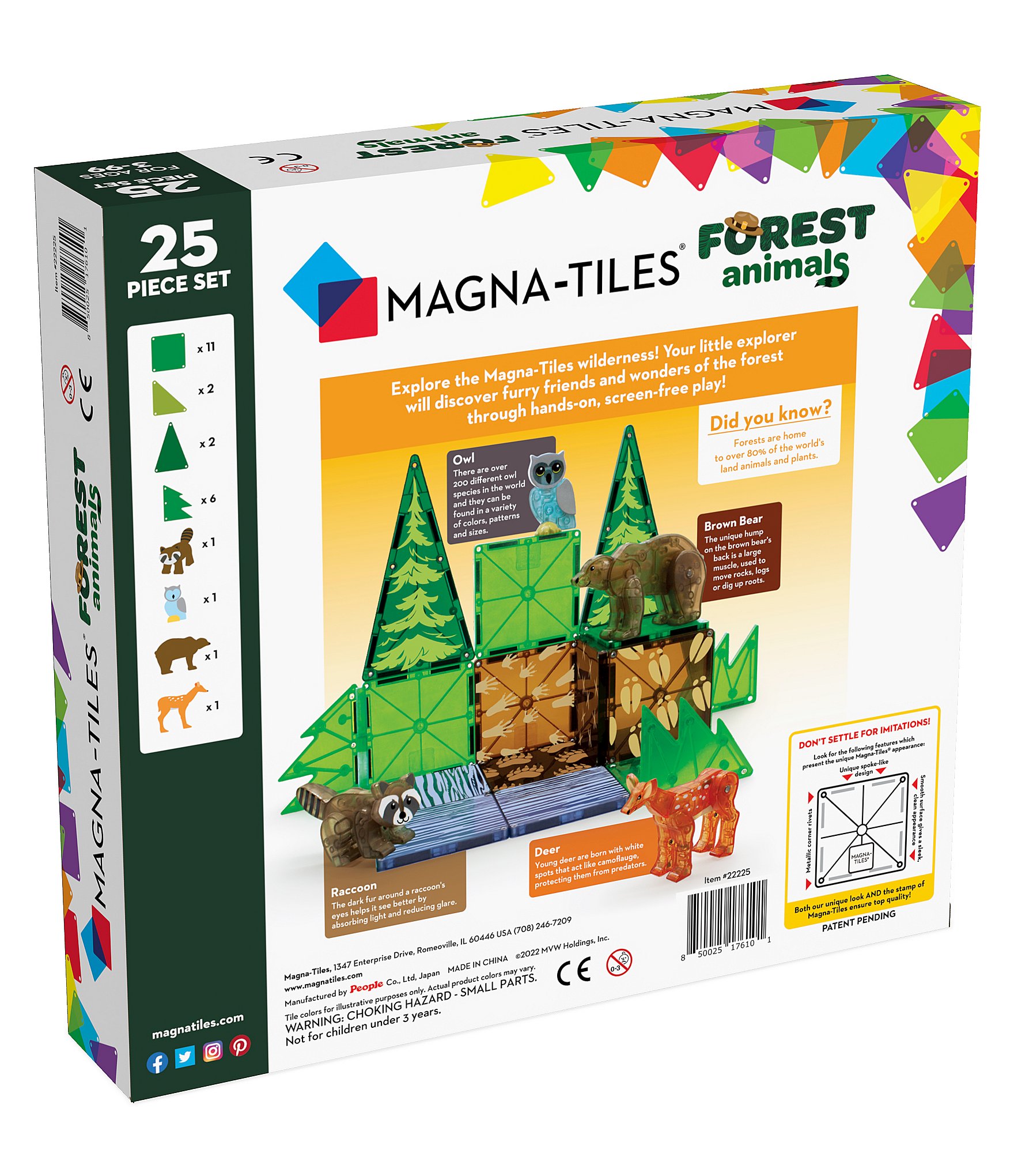 Magna-Tiles® Forest Animals 25-Piece Set