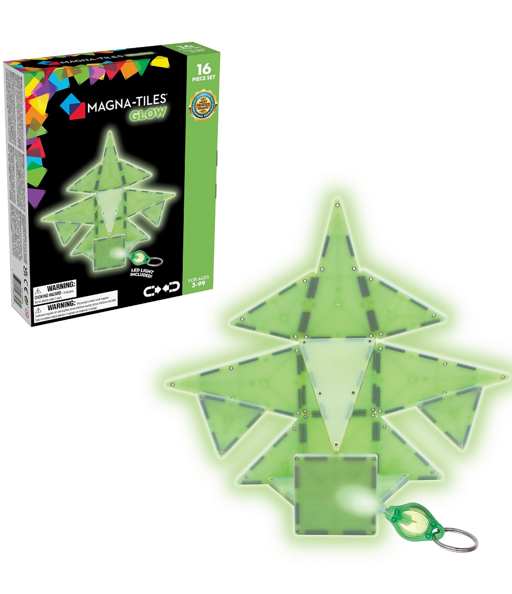 Magna-Tiles® Glow in the Dark 16-Piece Set