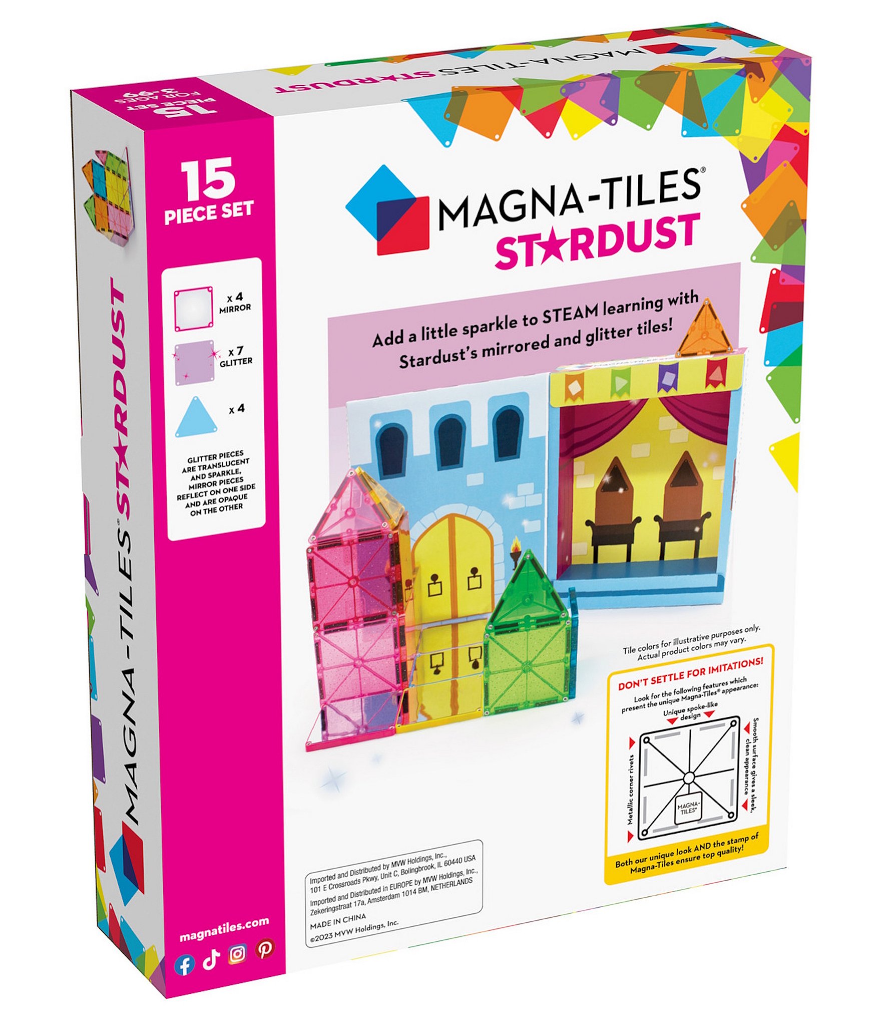 Magna-Tiles® Stardust 15-Piece Set