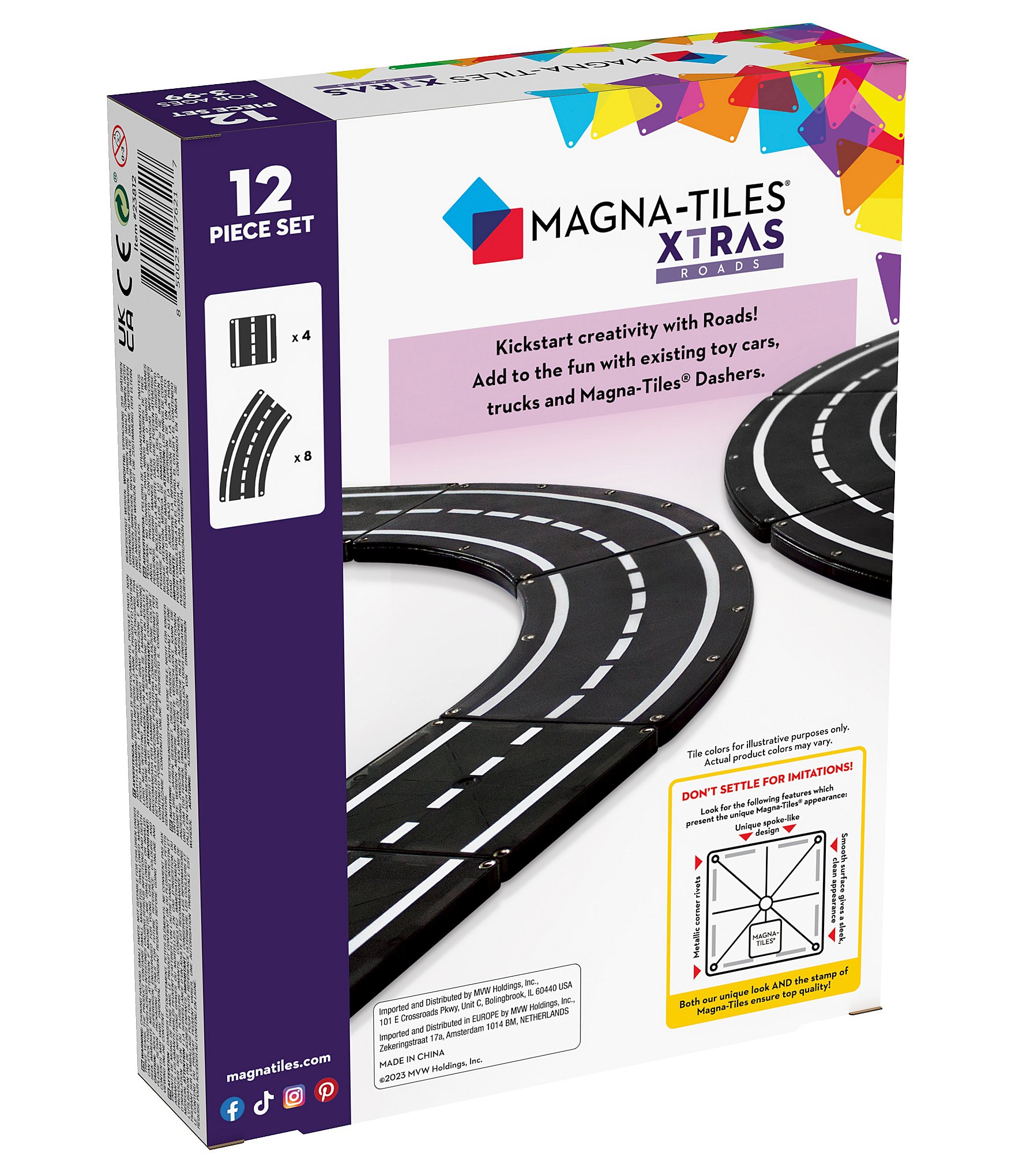 Magna-Tiles® XTRAS Roads 12-Piece Set