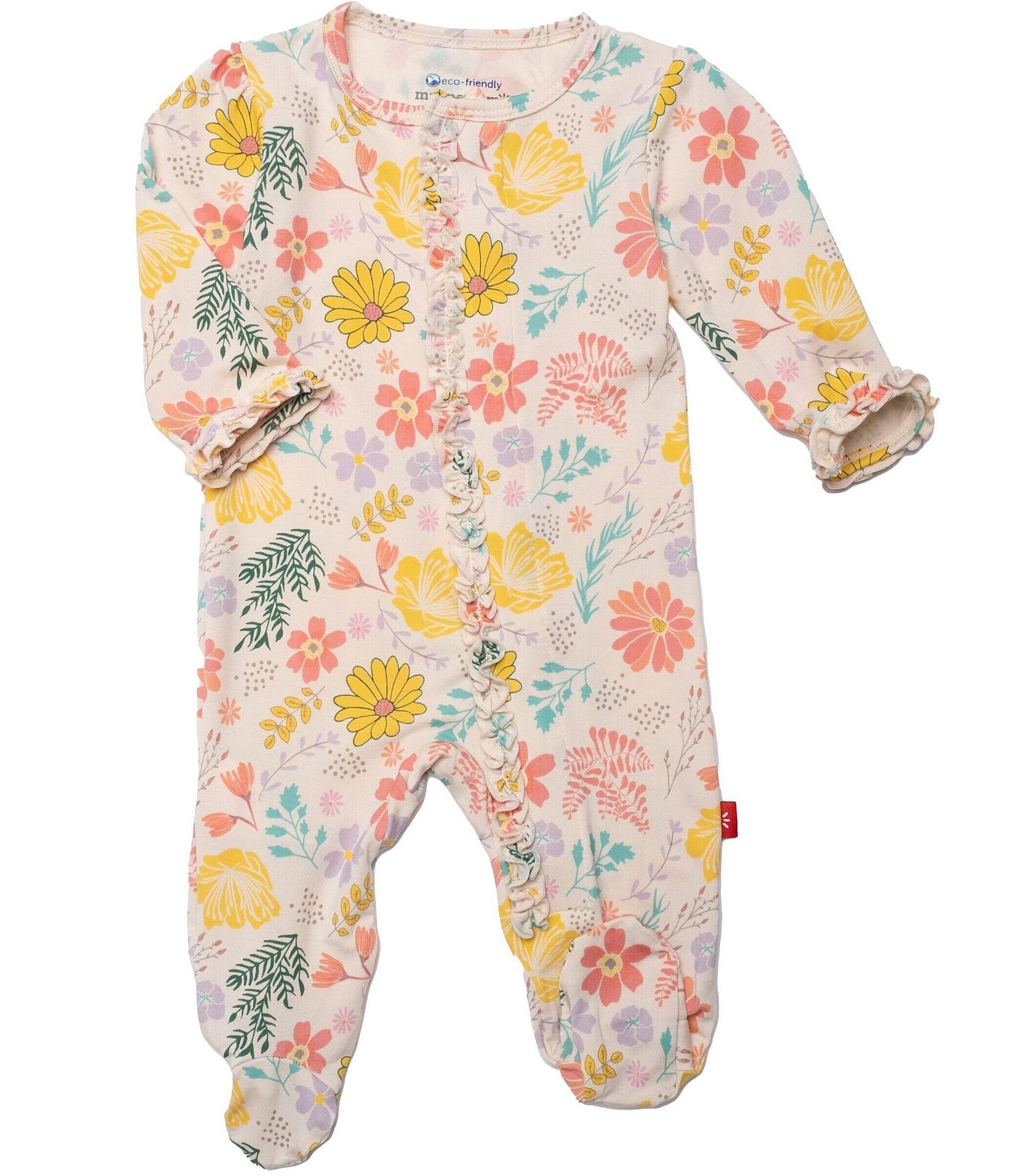 Burt's Bees Baby Newborn-9 Months Long Sleeve Cute As A Button Footed  Coverall