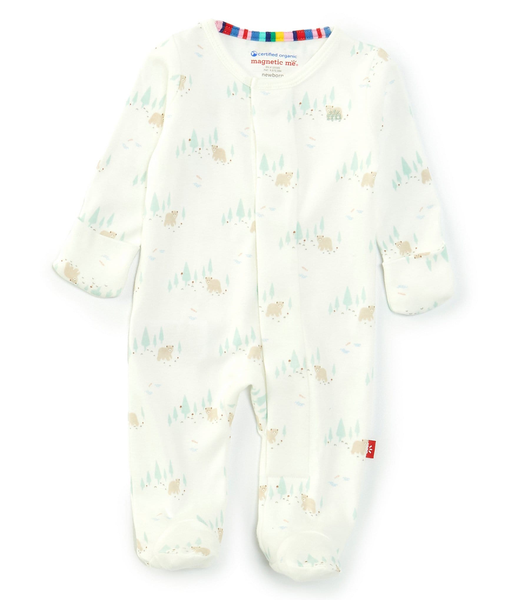 Magnetic Me Baby Newborn-9 Months Long Sleeve Babe In Woods Footed Coverall