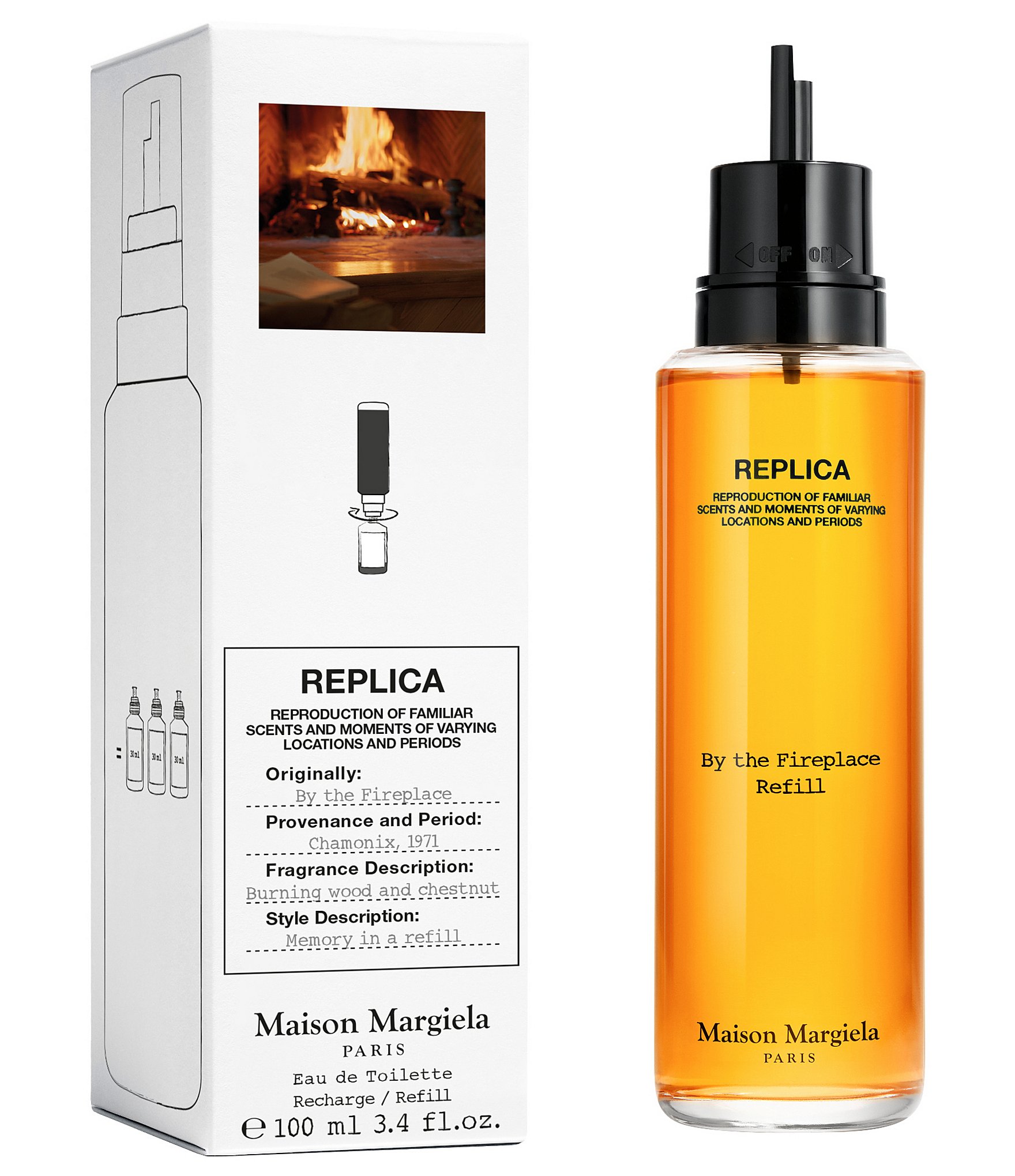 Maison Margiela REPLICA By the Fireplace Eau de Toilette Refill, 3.4-oz.