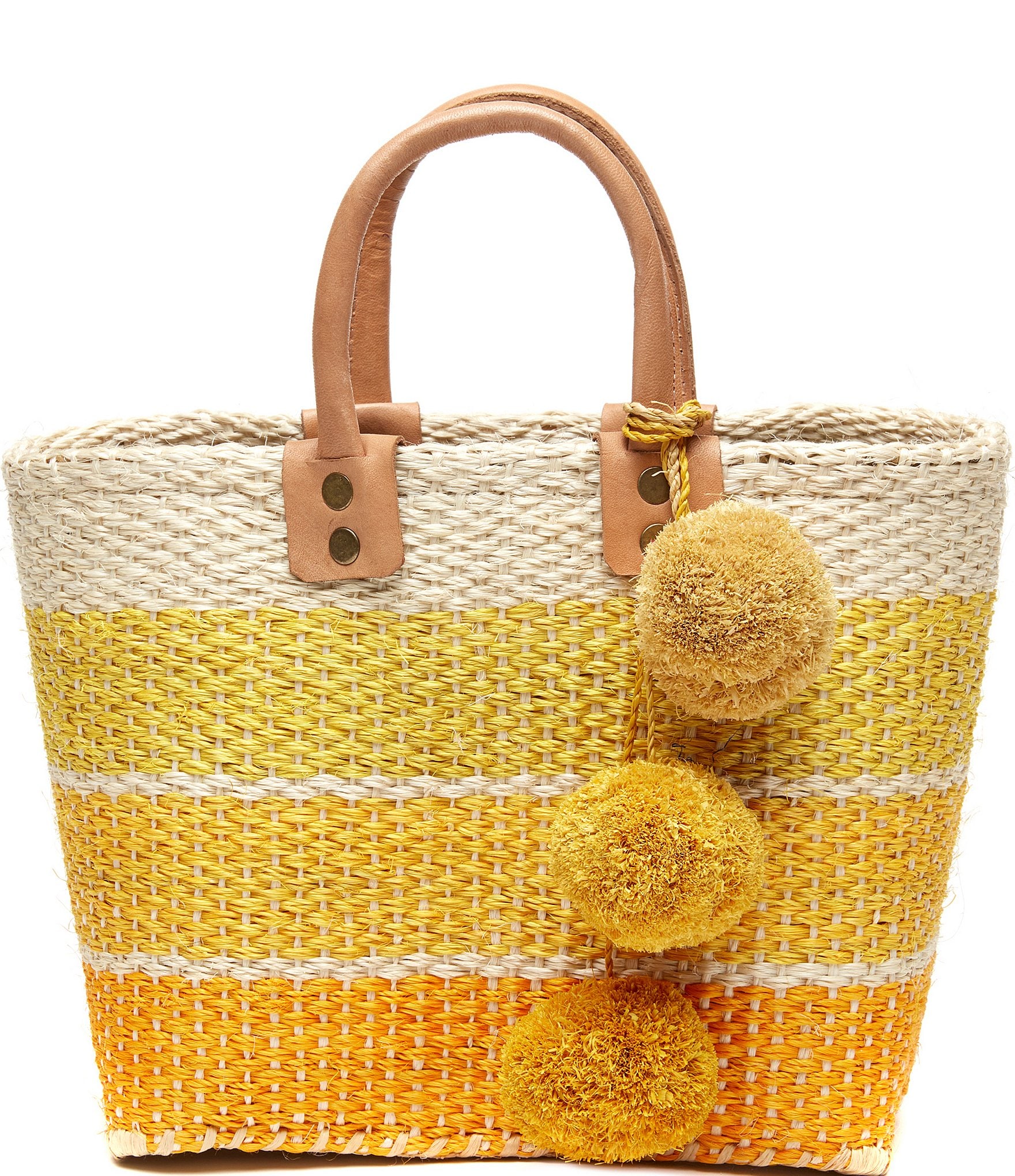 Mar Y Sol Petite Straw Woven Samana Tote Bag